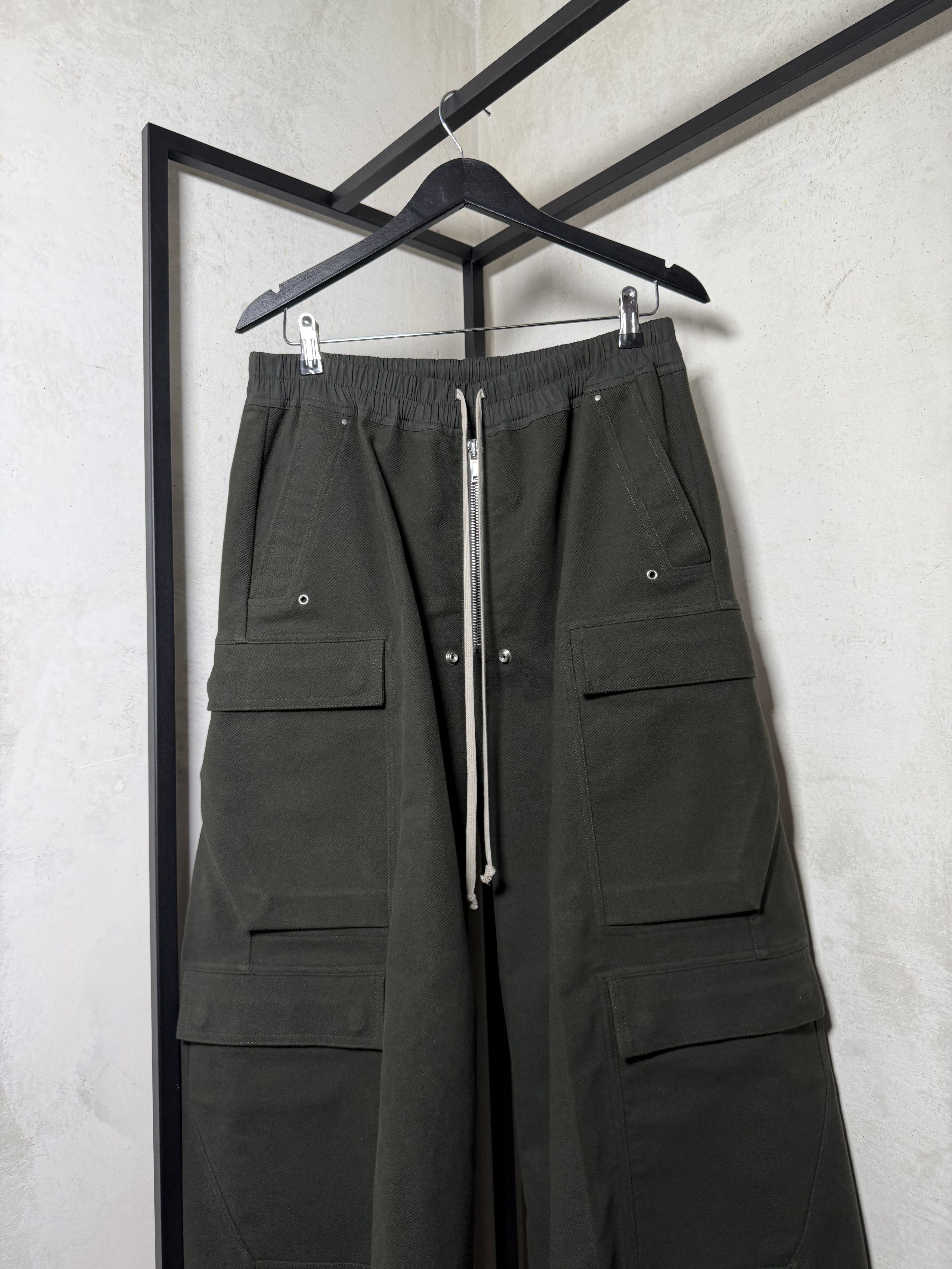 Rick Owens Rick Owens Cargobelas Woven Forest Green Pants Size US 36 / EU 52 - 4 Thumbnail