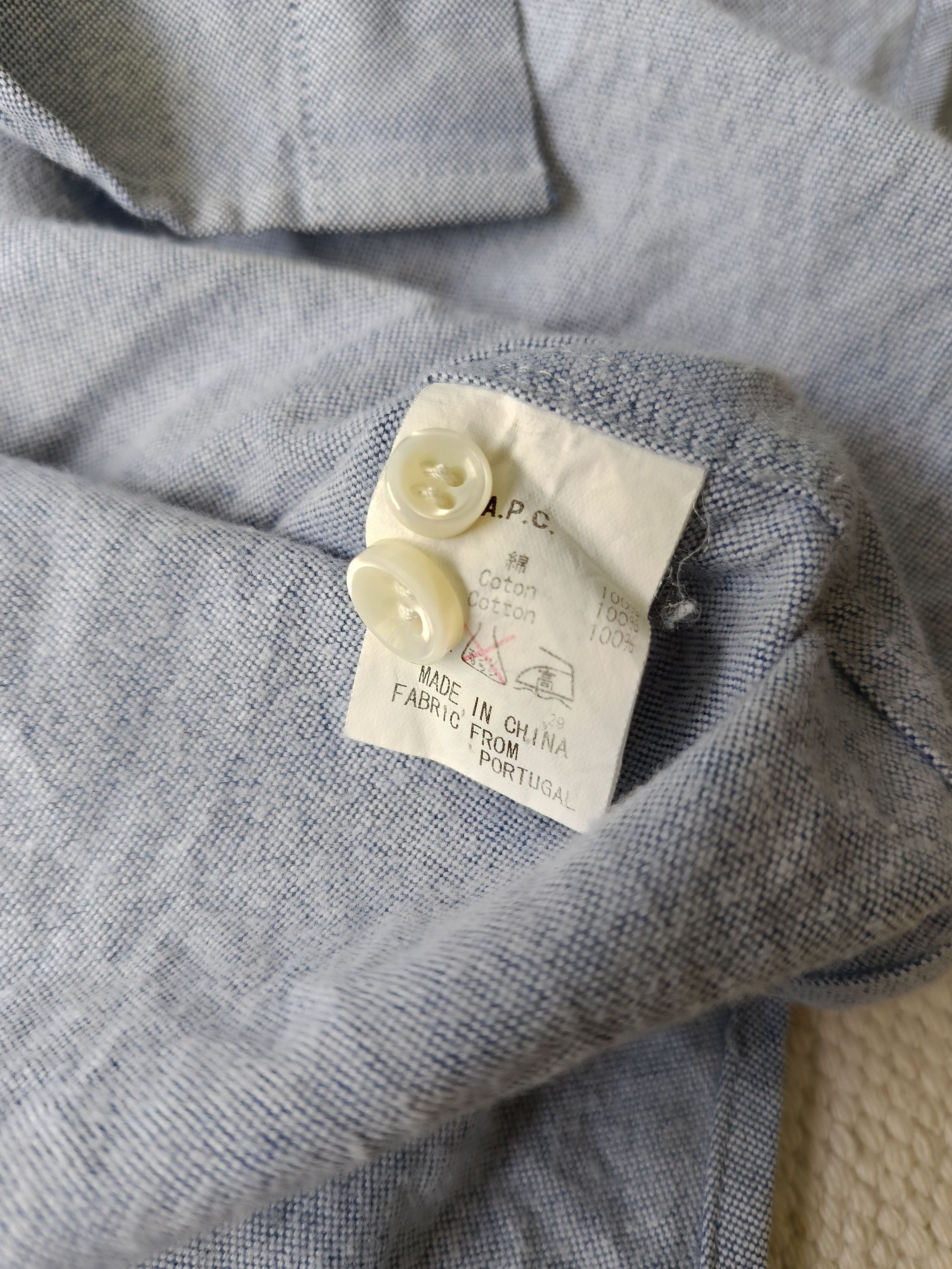 A.P.C. APC A.P.C. Rue Madame Paris blue oxford shirt XS Size US XS / EU 42 / 0 - 10 Thumbnail