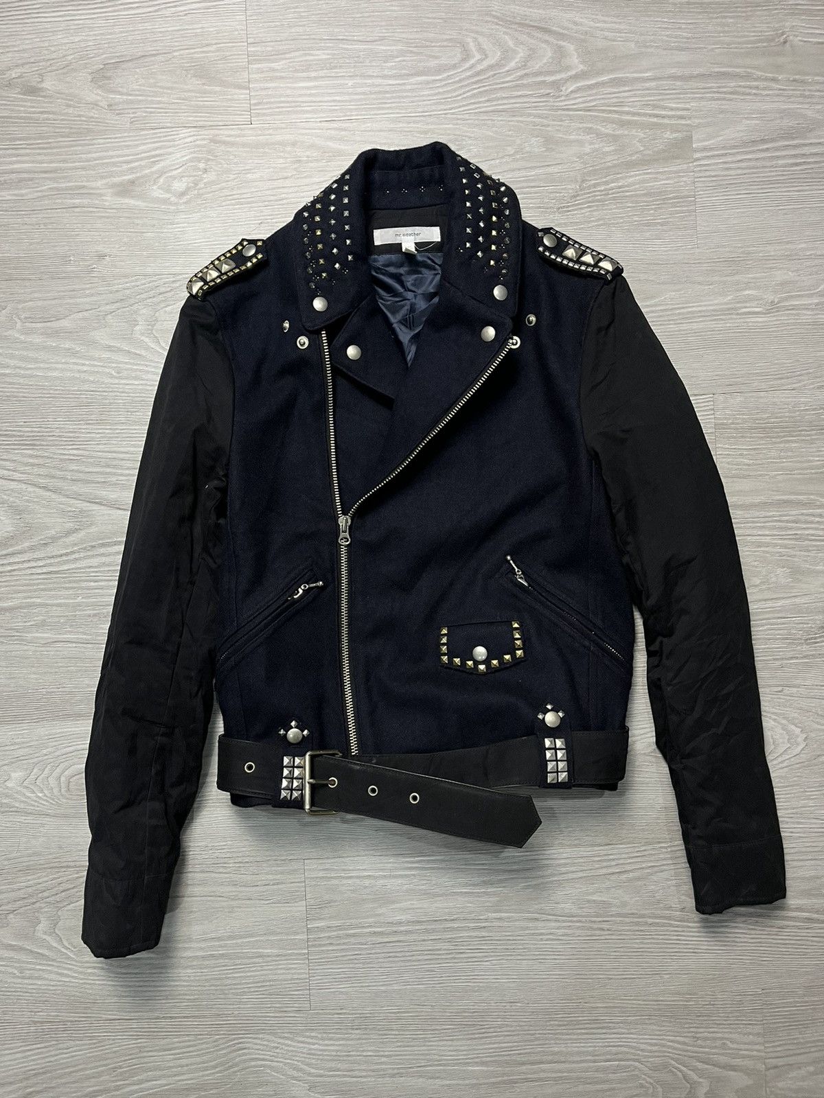 If Six Was Nine × Japanese Brand × Le Grande Bleu (L.G.B.) Mr Weather Studded Ramones Style Woll Jacket Size US M / EU 48-50 / 2 - 1 Thumbnail