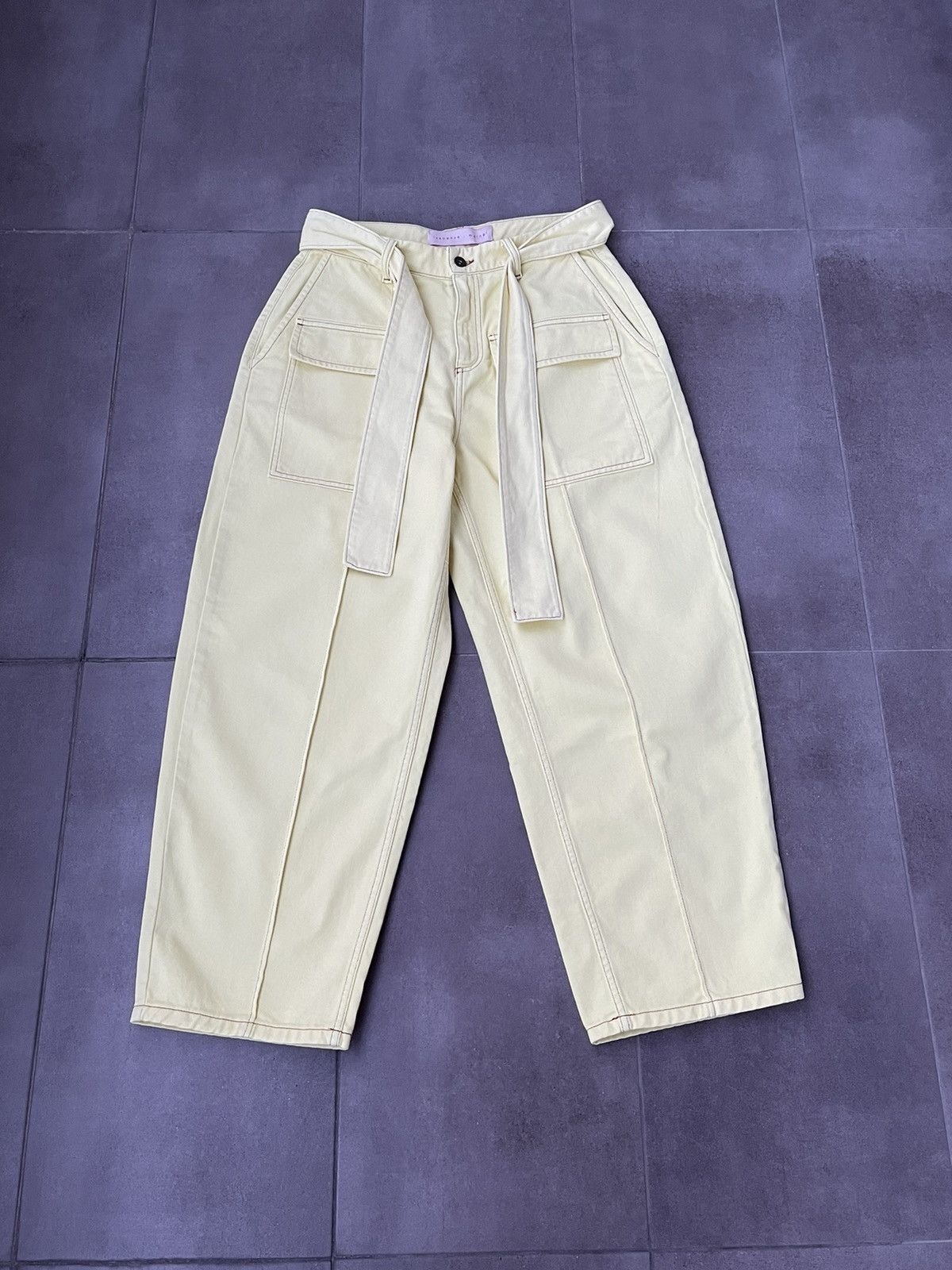 Other !DS! SS22 Lukhanyo Mdingi Belted Yellow Denim Pants Size US 30 / EU 46 - 6 Thumbnail