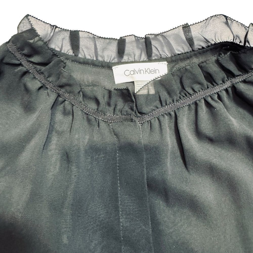 Calvin Klein Calvin Klein Georgette Front Closure Sleeveless Ruffle Neck Size M / US 6-8 / IT 42-44 - 6 Thumbnail