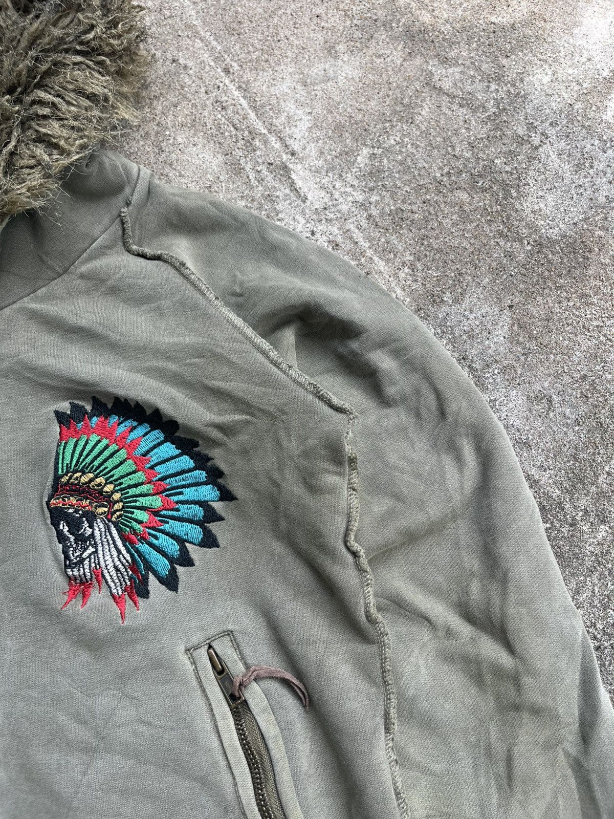 Japanese Brand VTG LA GATE INDIAN JAPANESE FUR HOODIE IFSIXWASNINE STYLE Size US M / EU 48-50 / 2 - 14 Thumbnail