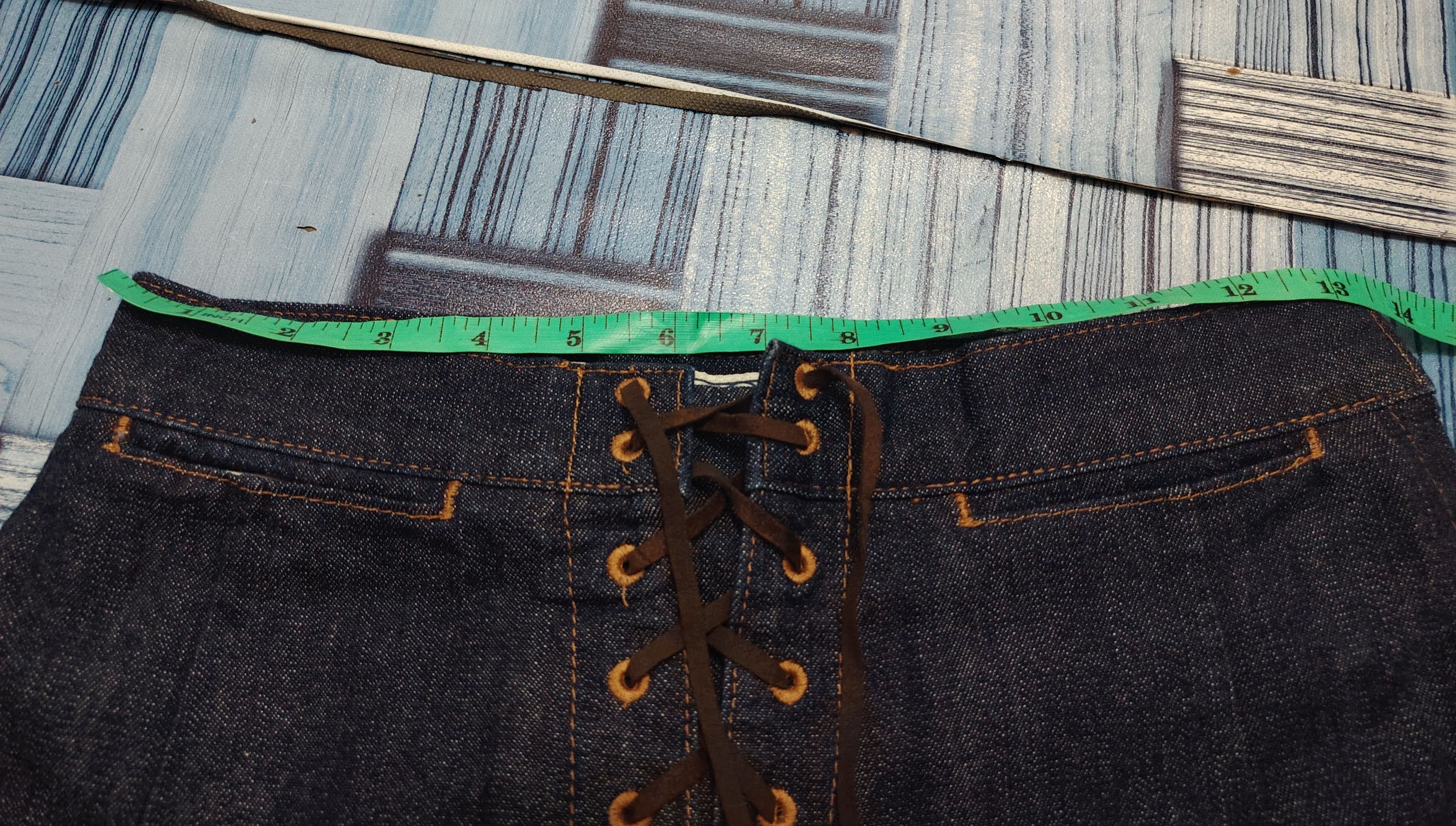 If Six Was Nine Rare💥Insane💥Japanese Vale Lace up Flare Jeans Size 26" / US 2 / IT 38 - 14 Thumbnail