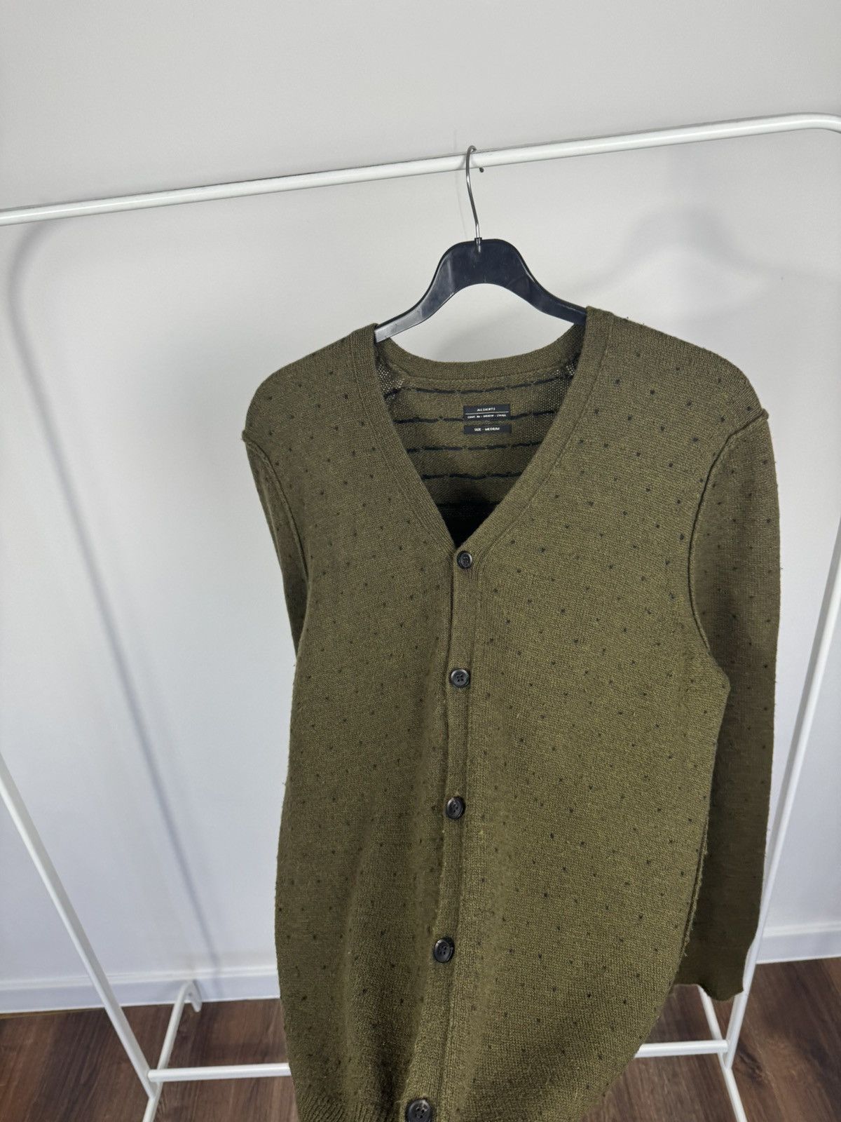 Allsaints AllSaints Hexen Wool Blend Button Cardigan Sweater Medium Size M / US 6-8 / IT 42-44 - 7 Thumbnail