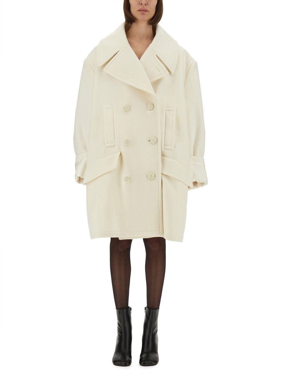 MM6 MM6 WOOL COAT - WHITE Size S / US 4 / IT 40 - 1 Thumbnail