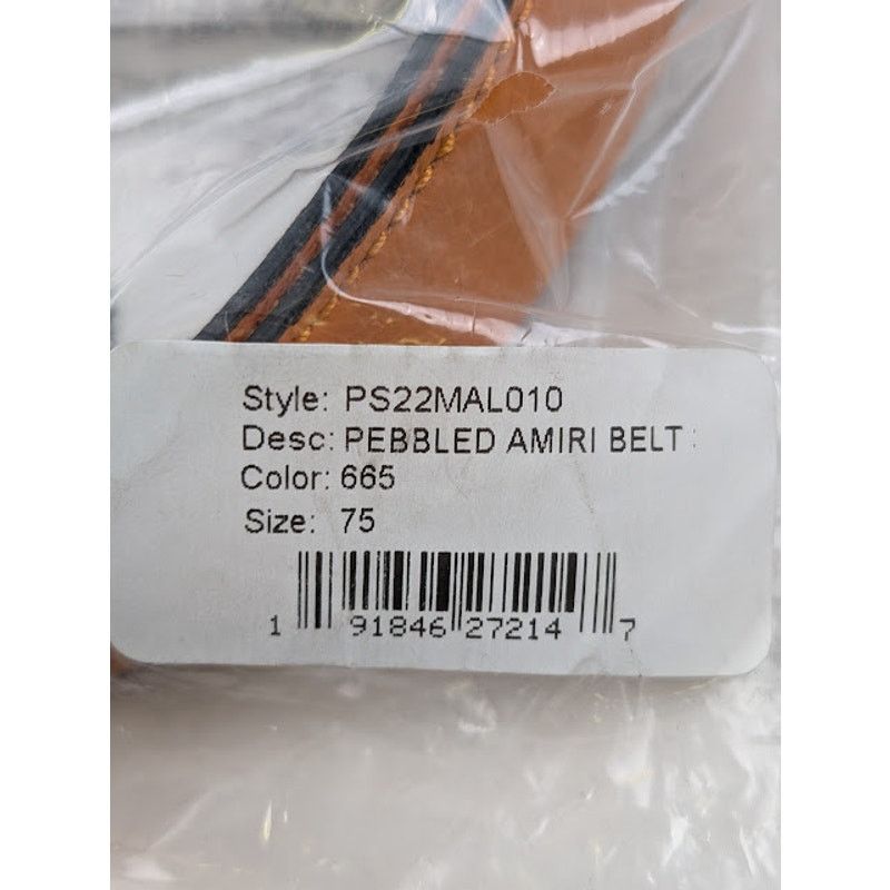Amiri o1rshd1 Size: 75 / Pebbled Amiri Belt in Orange Size 30 - 13 Thumbnail