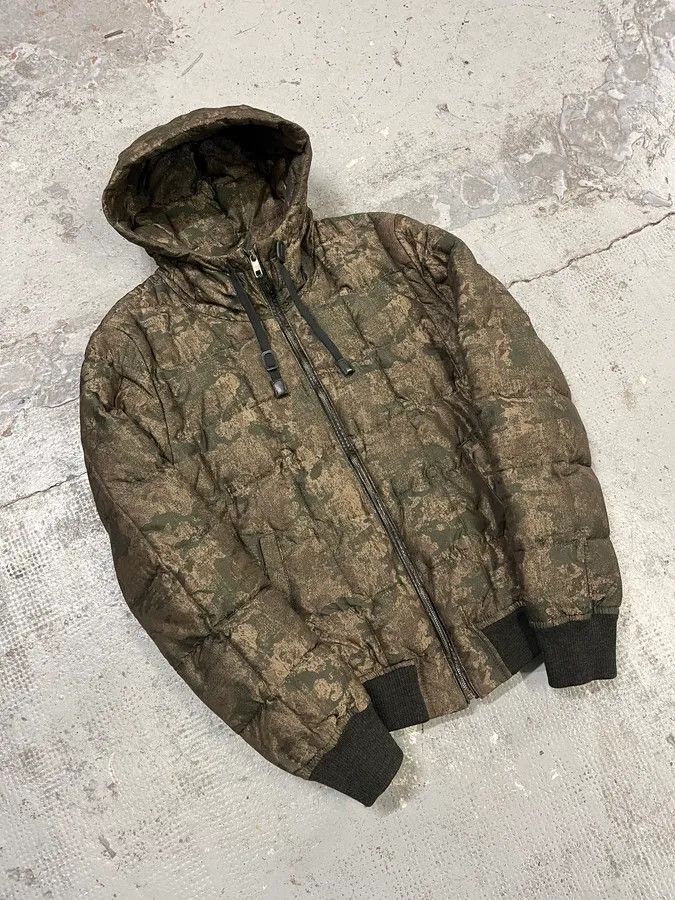 Dolce & Gabbana 2000s Dolce & Gabbana Holographic Camo Khaki Puffer Jacket Size US S / EU 44-46 / 1 - 4 Thumbnail