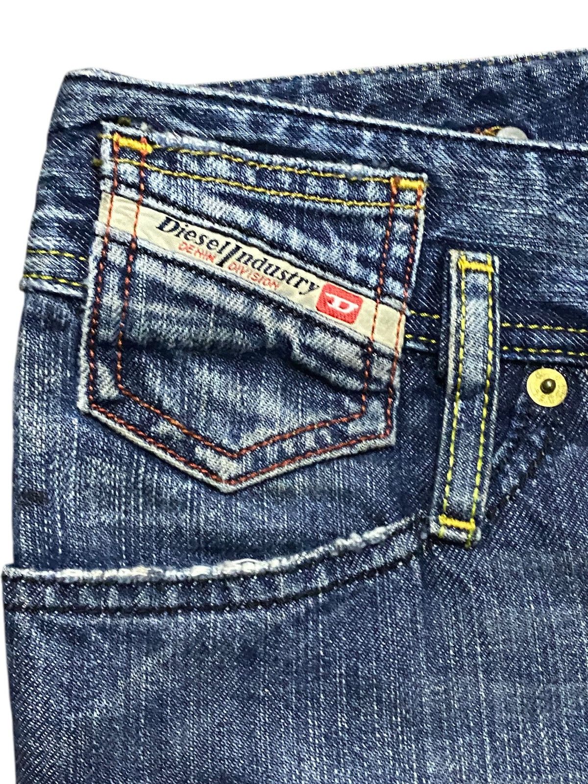 Diesel Black Gold Vintage Diesel Matic Wash Rhinestone Punk Style Skinny Jeans Size 31" - 10 Thumbnail