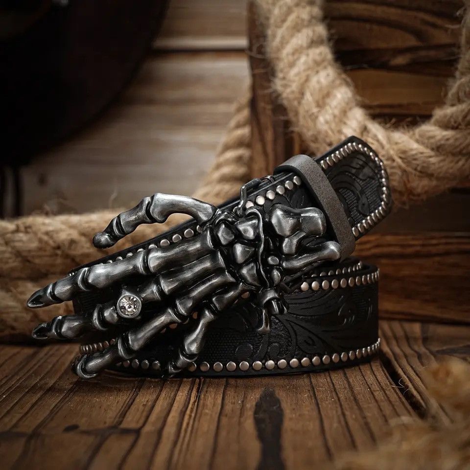 Japanese Brand × Vintage Rhinestone Skeleton Hand Belt Size ONE SIZE - 5 Thumbnail