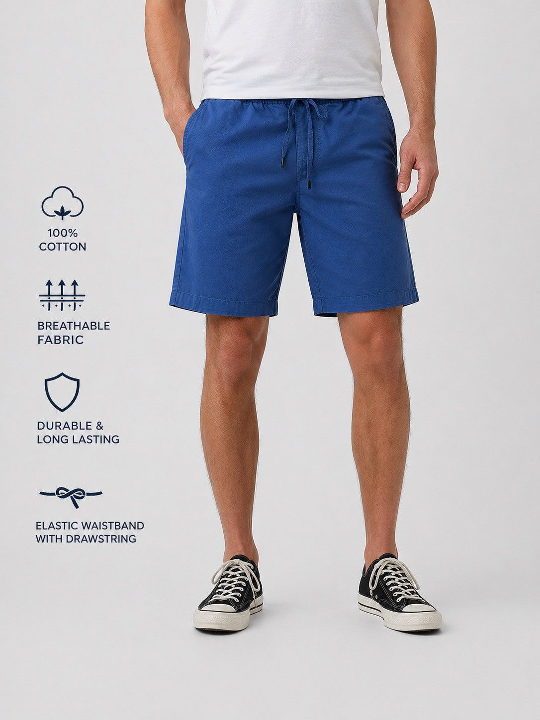 Gap Gap Cotton Drawstring Khaki Shorts 9" Inseam Navy Blue Sz XL Size US 36 / EU 52 - 1 Thumbnail