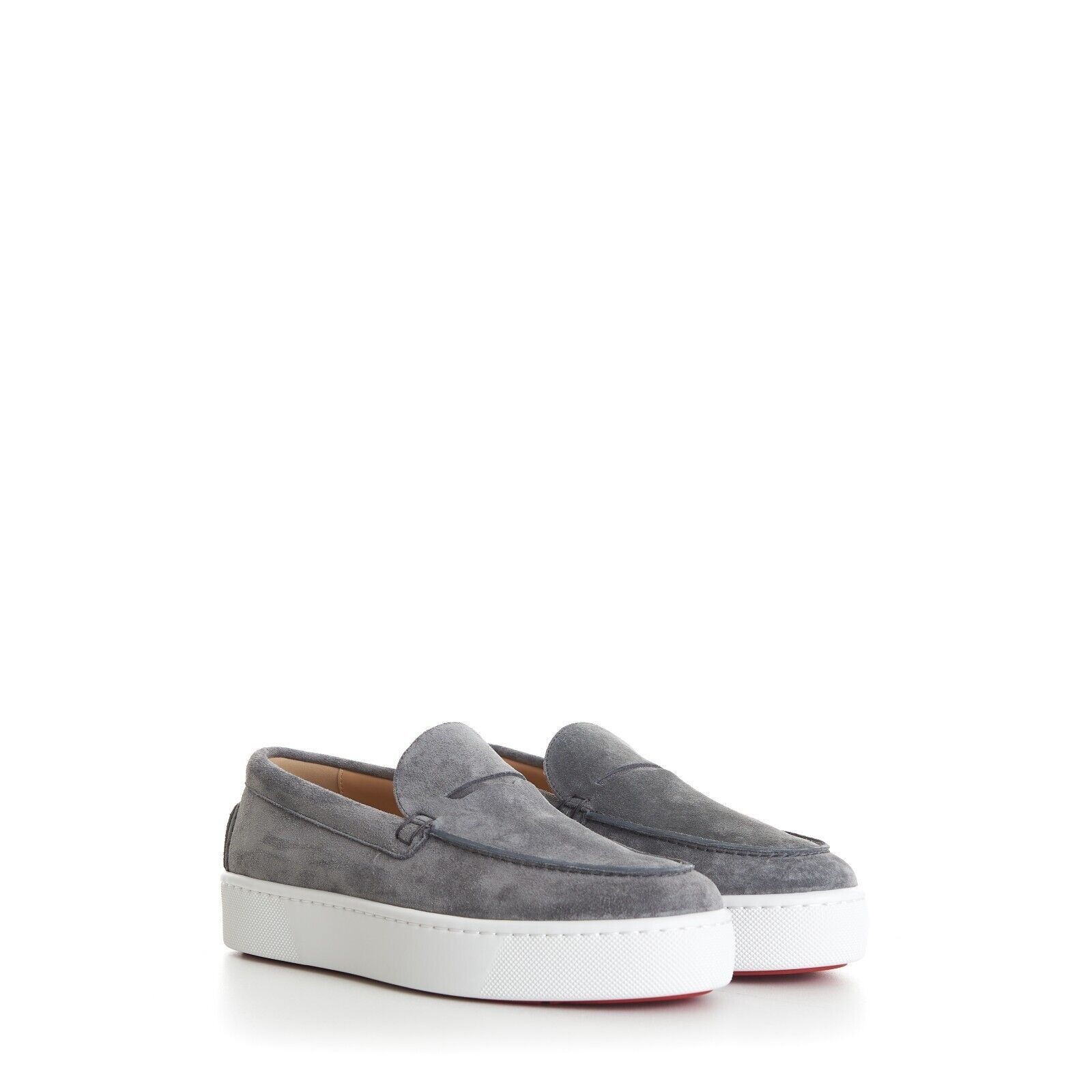 Christian Louboutin Paqueboat Boat shoes - Smoke Grey Calf leather Size US 11.5 / EU 44-45 - 1 Thumbnail