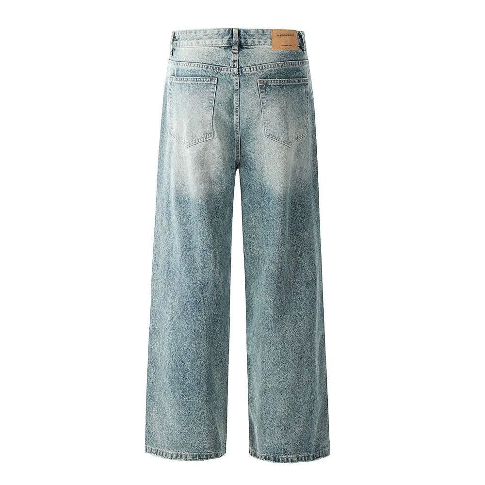 Jean Men's street style gradient washed ripped jeans Size US 32 / EU 48 - 2 Thumbnail