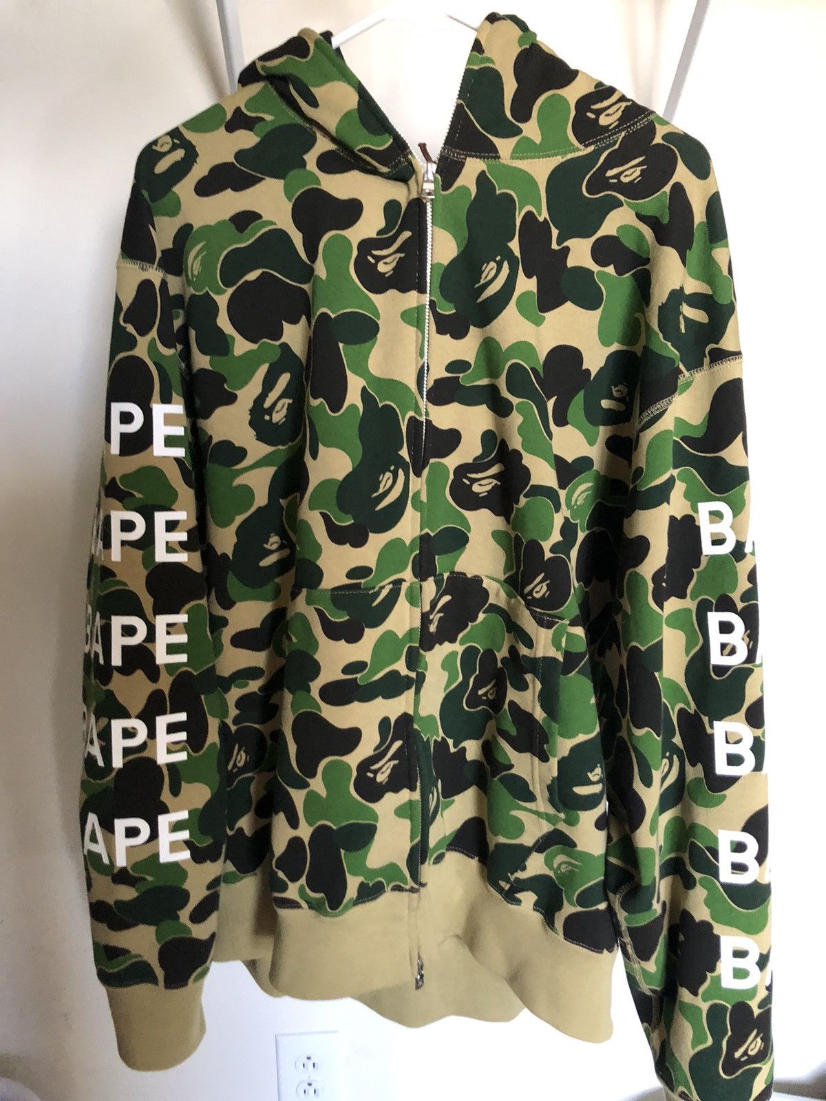 image of Bape Hoodie Big Abc in Green, Men's (Size XL)