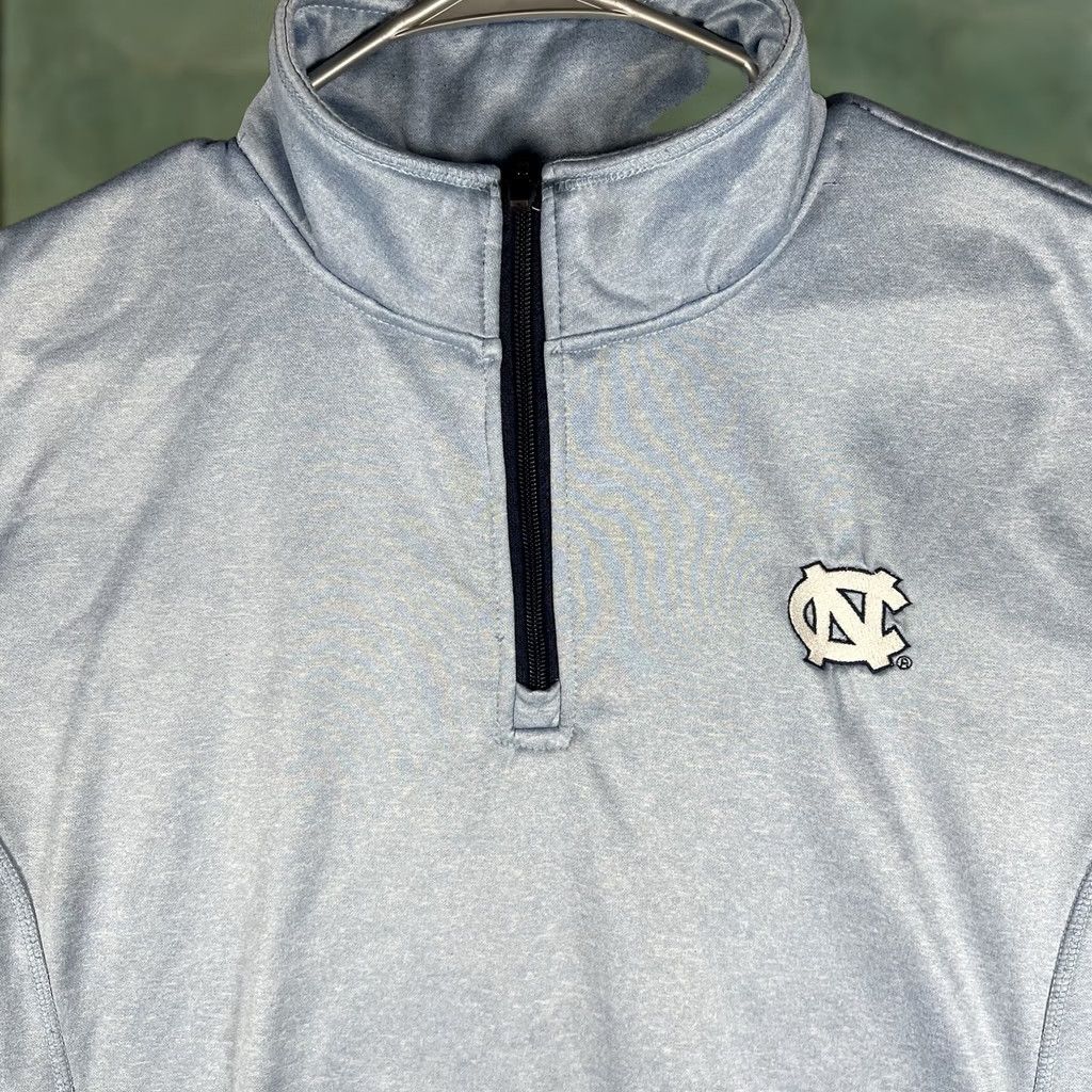 Vintage Knights Apparel University North Carolina Tar Heels 1/4 Zip Pullover Men's Medium Carolina Blue & Navy Blue Size US M / EU 48-50 / 2 - 1 Thumbnail