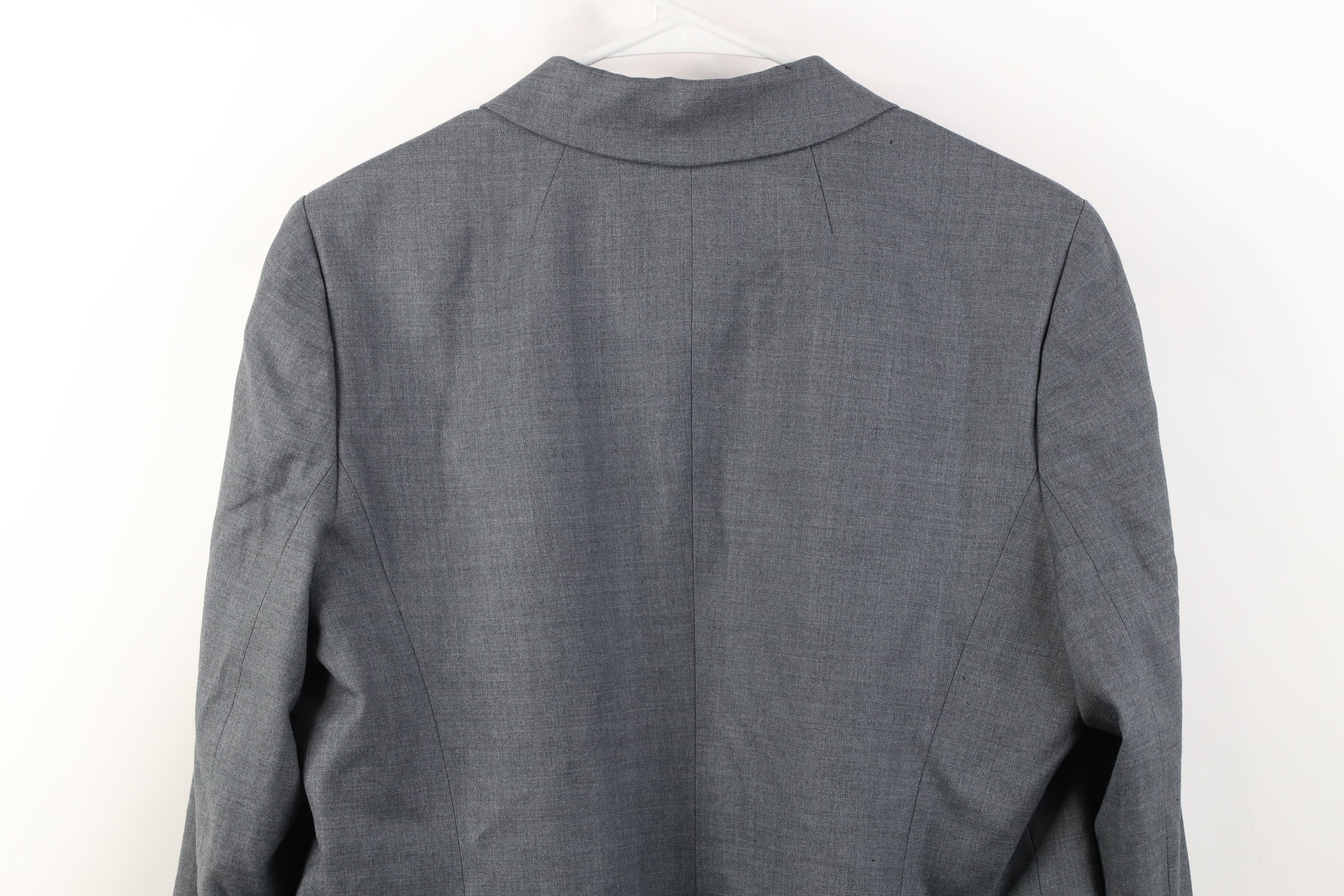 J.Crew J Crew 1035 Wool 2 Button Suit Coat Blazer Jacket Gray Size XXL / US 16-18 / IT 52-54 - 14 Thumbnail