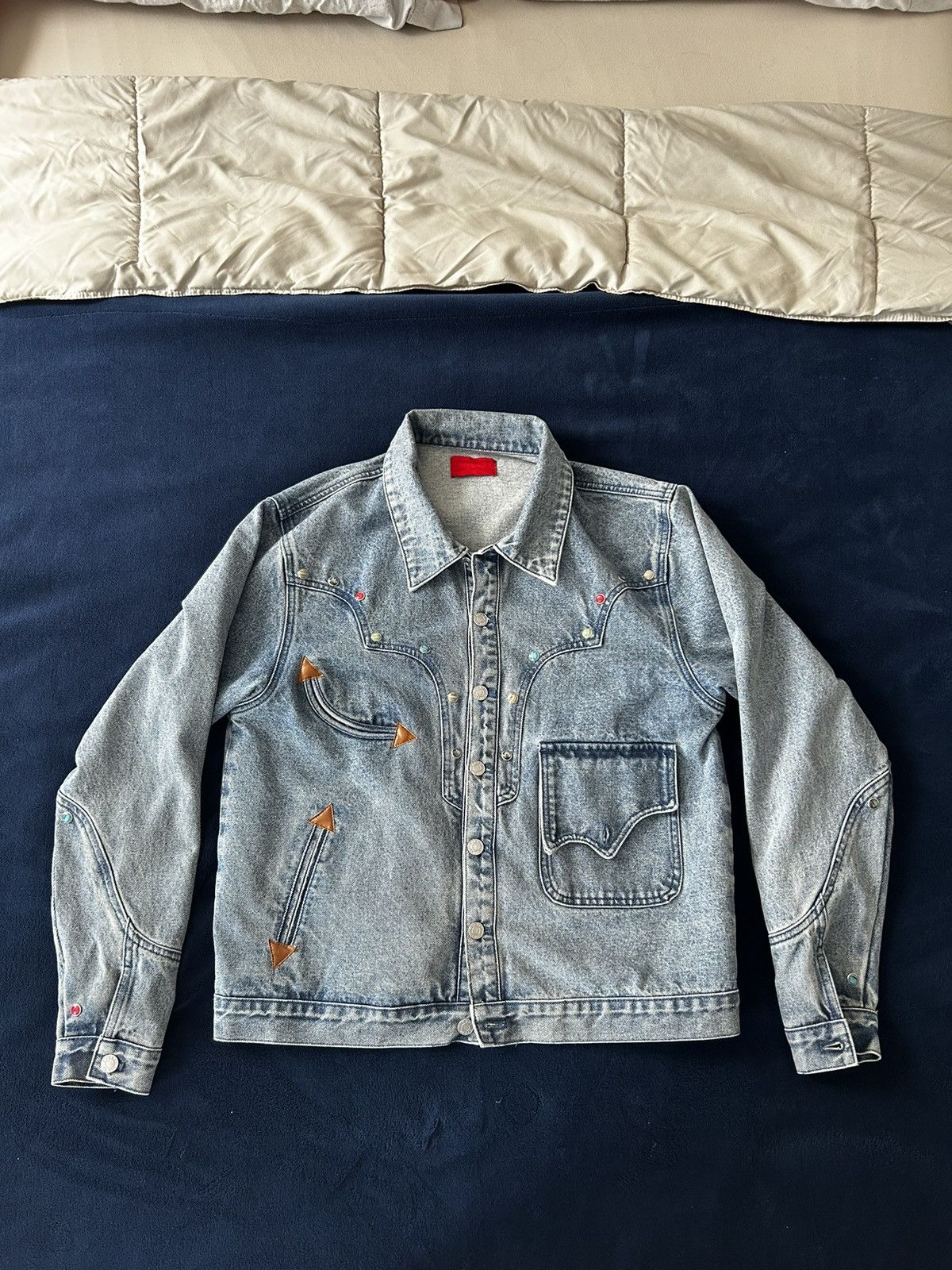 image of Fugazi Ranger Denim Jacket Blue, Men's (Size Medium)