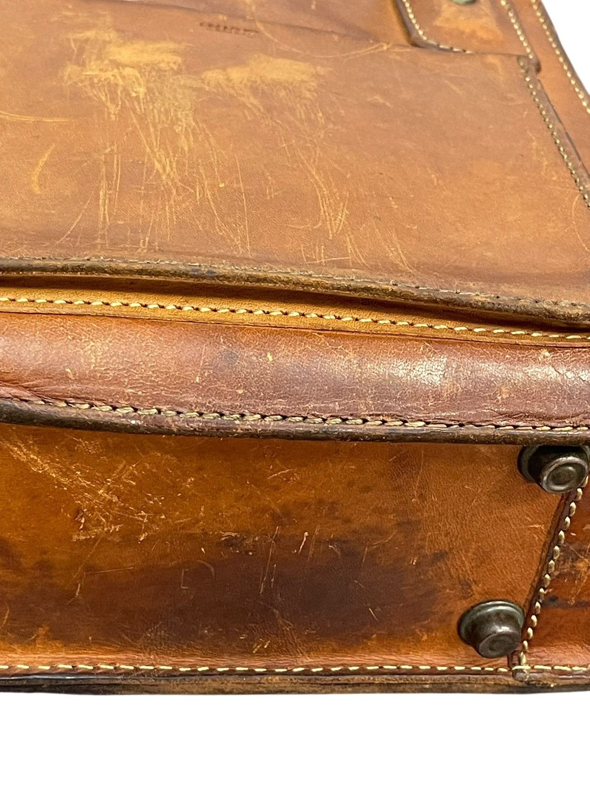 Genuine Leather Full Leather Beauty Patina Vtg Herz Japan Satchel Bag 5🟩 Size ONE SIZE - 14 Thumbnail