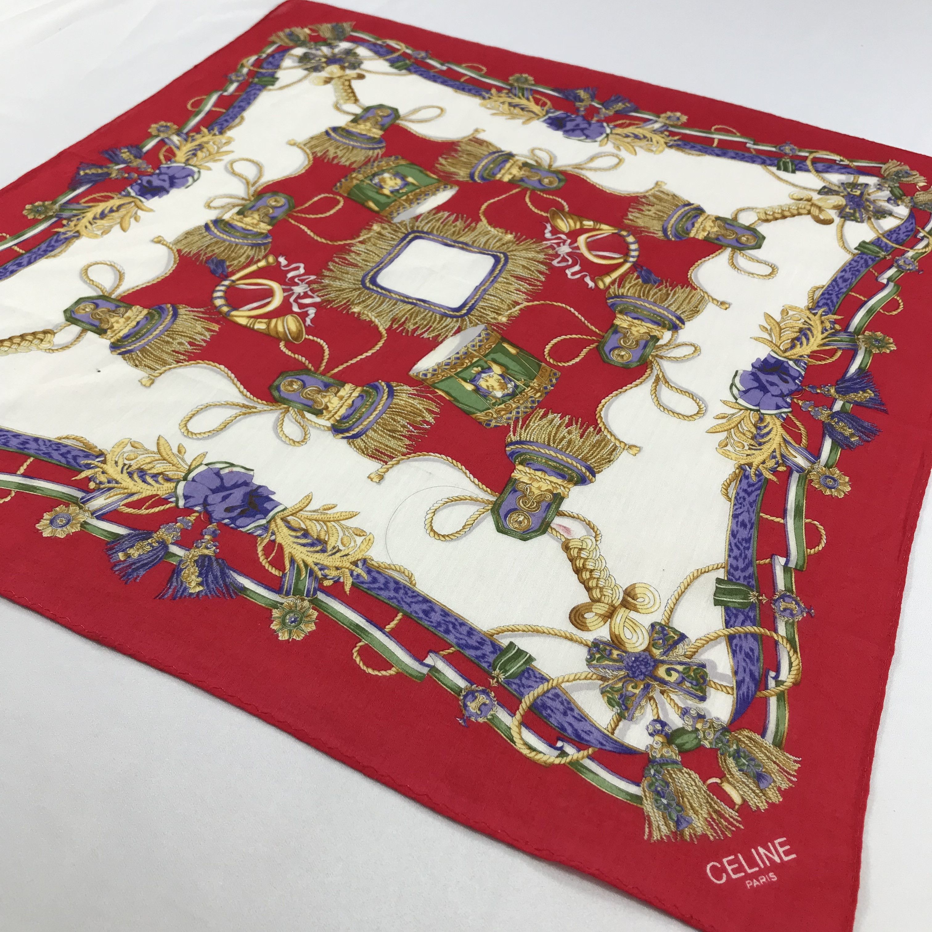 Celine × Vintage Celine Bandana / Handkerchief / Neckerchief - S2467 Size ONE SIZE - 2 Thumbnail