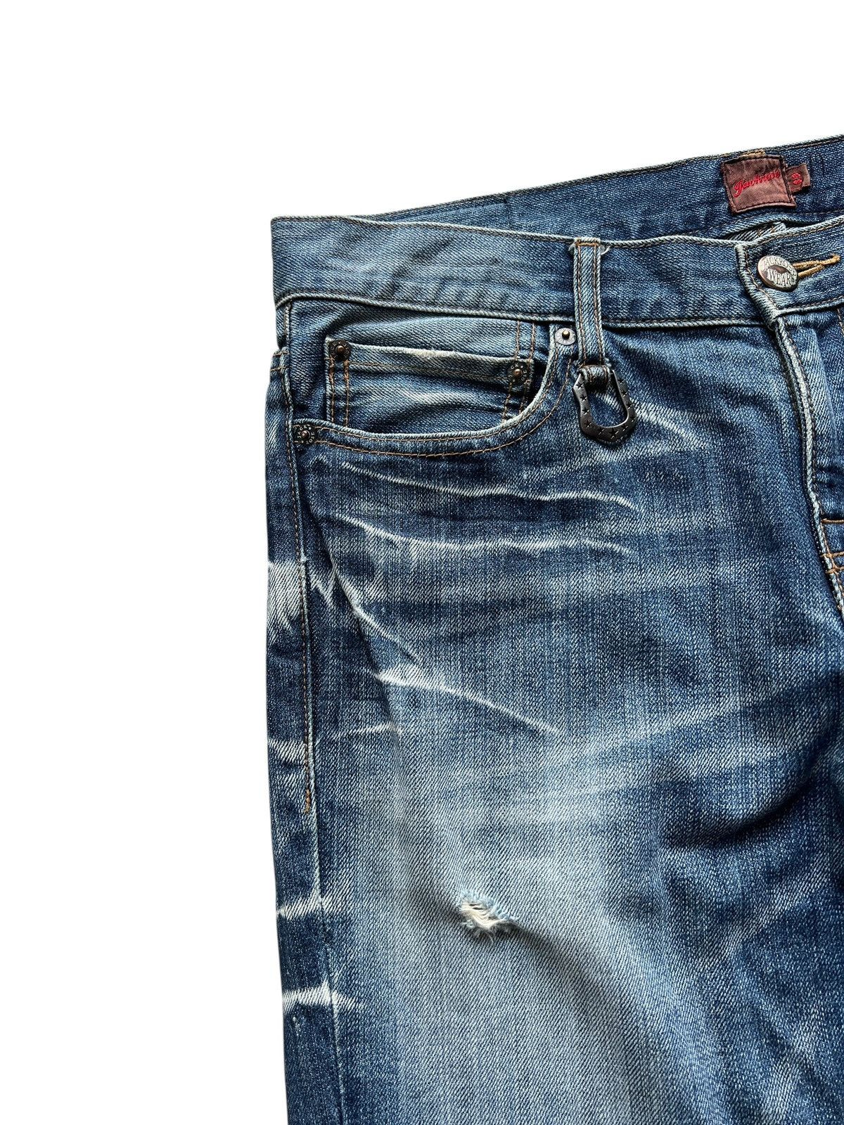 JACKROSE Jackrose Distressed Whiskers Flare Denim Size US 34 / EU 50 - 8 Thumbnail