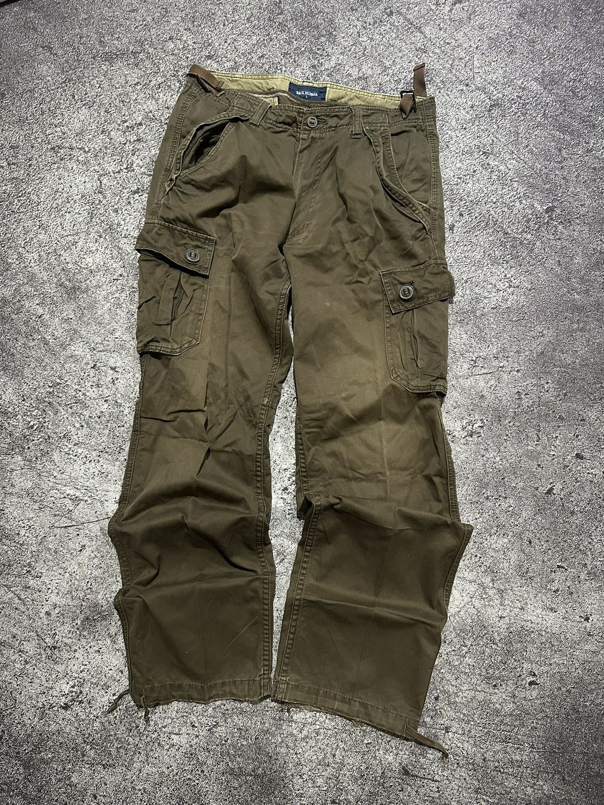 Japanese Brand Japanese Back Number Sunfaded Cargo Pants Military GOA Style Size US 31 - 1 Thumbnail