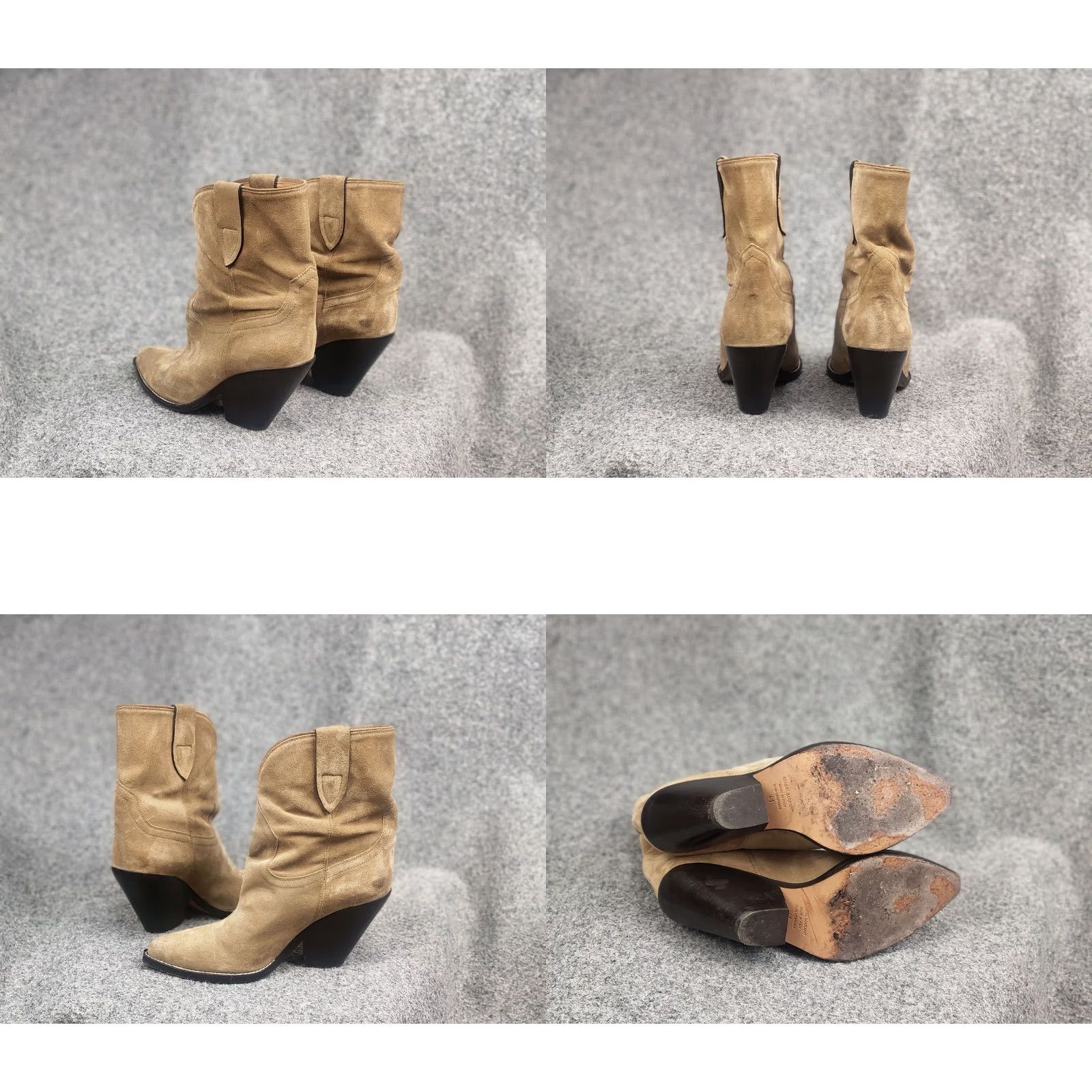 Isabel Marant Isabel Marant Leyane suede Leather Beige cowboy Ankle Boots Vintage Western Style Size US 10 / IT 40 - 9 Thumbnail