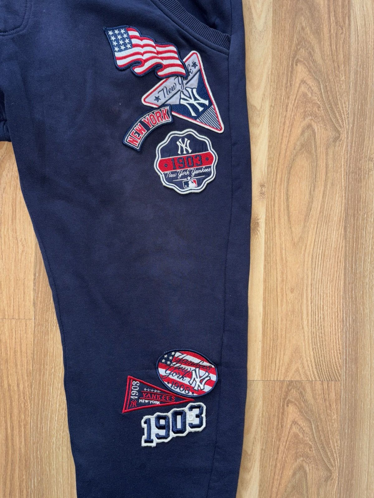 MLB VTG x MLB x Navy New York Yankees Logo Patched sweatpants Size US 36 / EU 52 - 4 Thumbnail