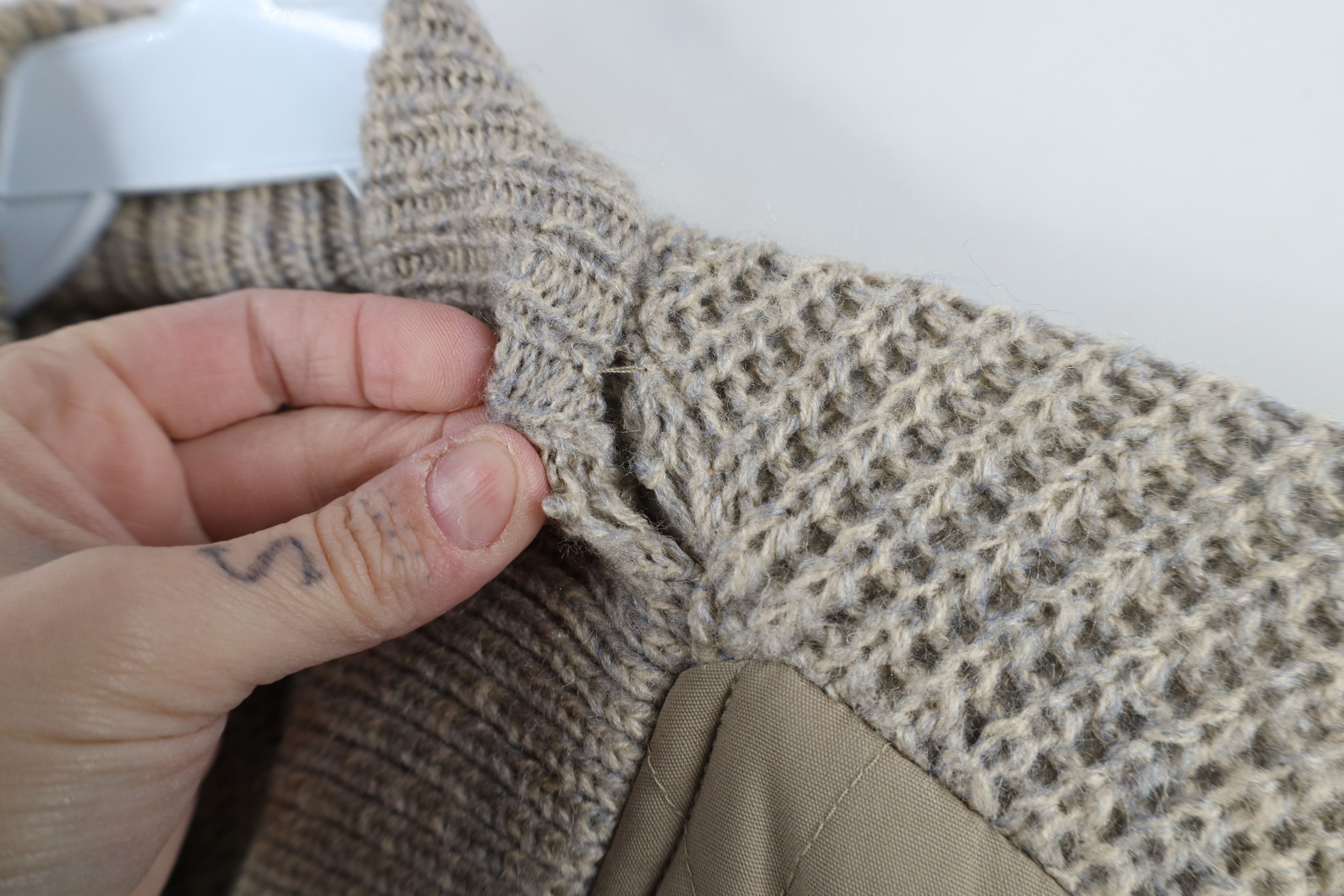 Vintage Vintage 60s 70s Streetwear Wool Ribbed Knit Sweater Jacket Size US L / EU 52-54 / 3 - 4 Thumbnail