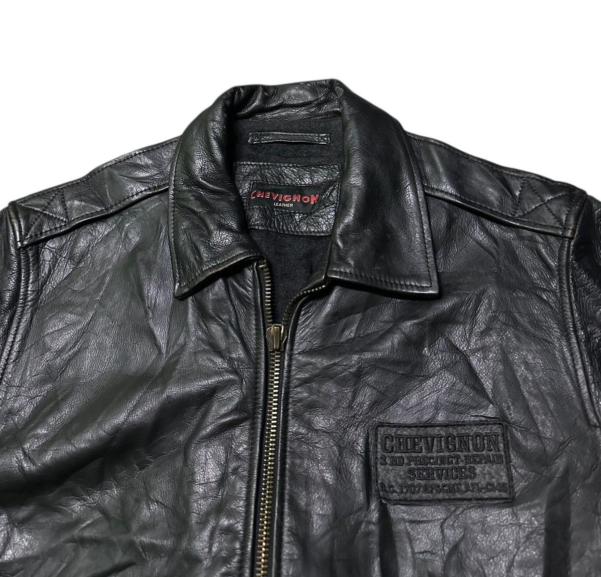 Chevignon × Vintage Chevignon leather jacket Size US L / EU 52-54 / 3 - 4 Thumbnail