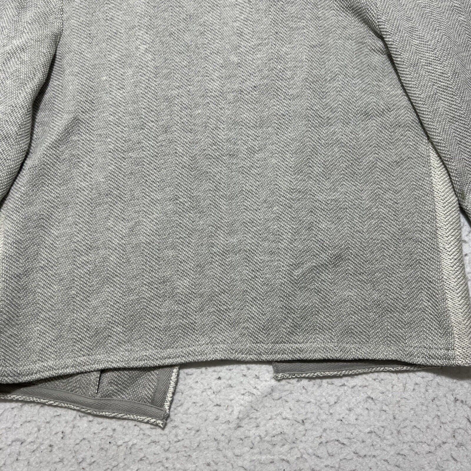 Other Caslon Small Open Front Cardigan Gray Herringbone Zip Size S / US 4 / IT 40 - 11 Thumbnail