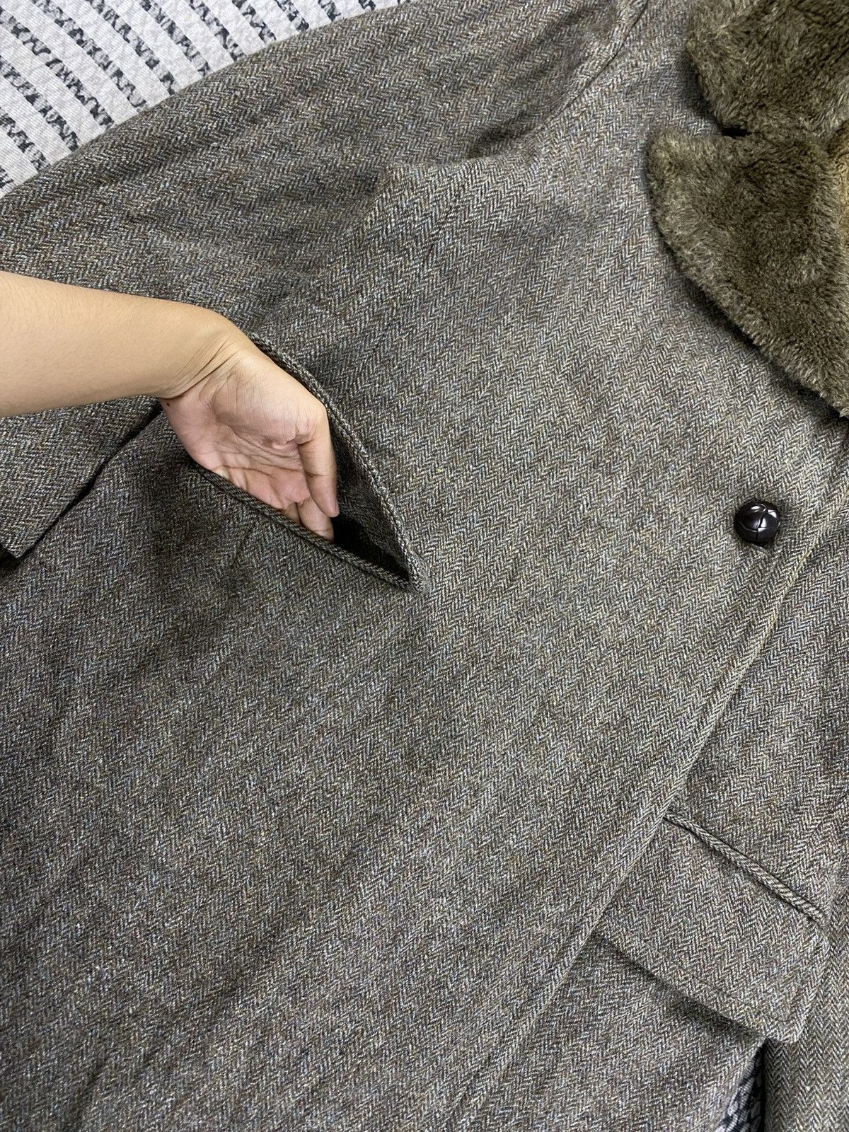 Brooks Brothers Vtg Brooks Brothers Wool Blend Coat Faux Fur Collar Jacket Size US M / EU 48-50 / 2 - 7 Thumbnail