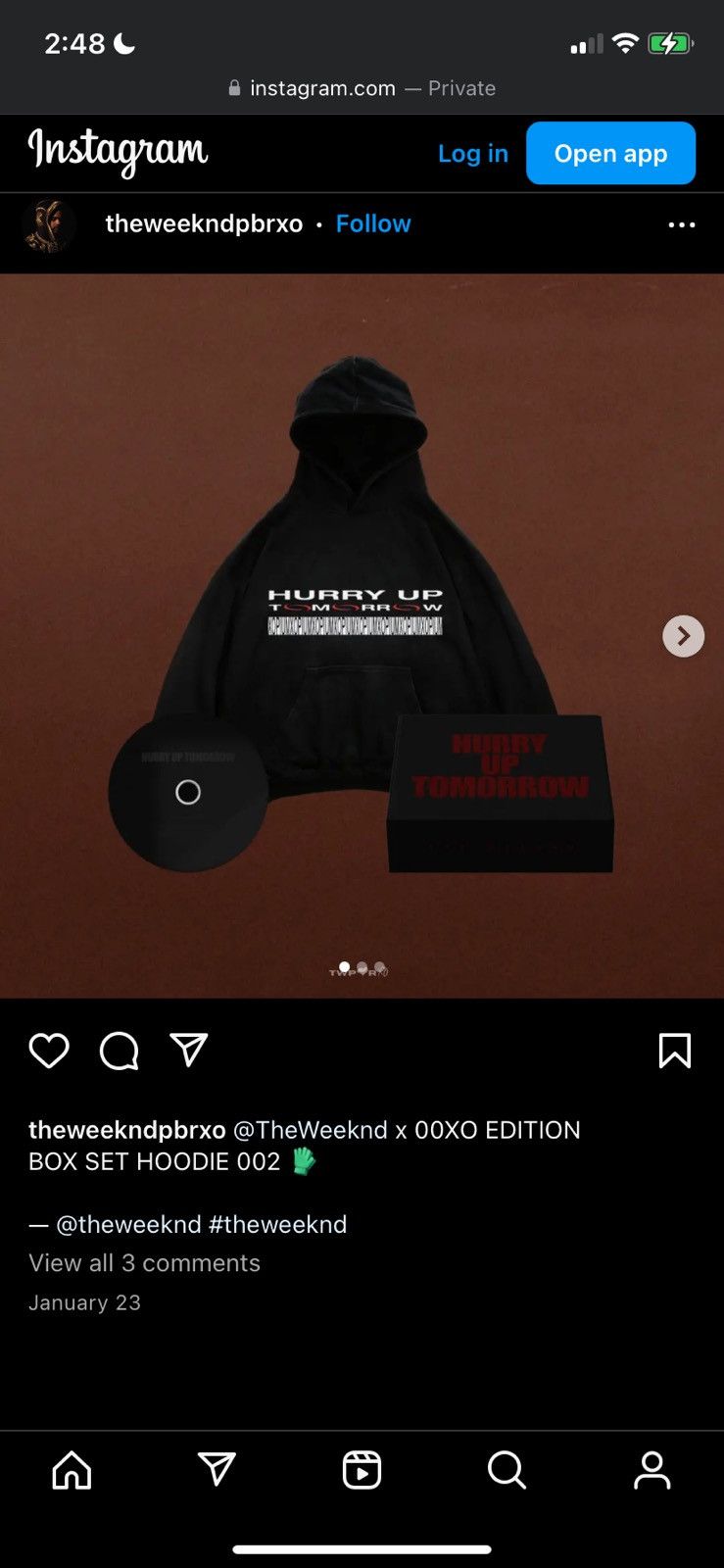 The Weeknd Playboi Carti XO Opium Weeknd Hoodie and CD Box Set Size US XL / EU 56 / 4 - 7 Thumbnail