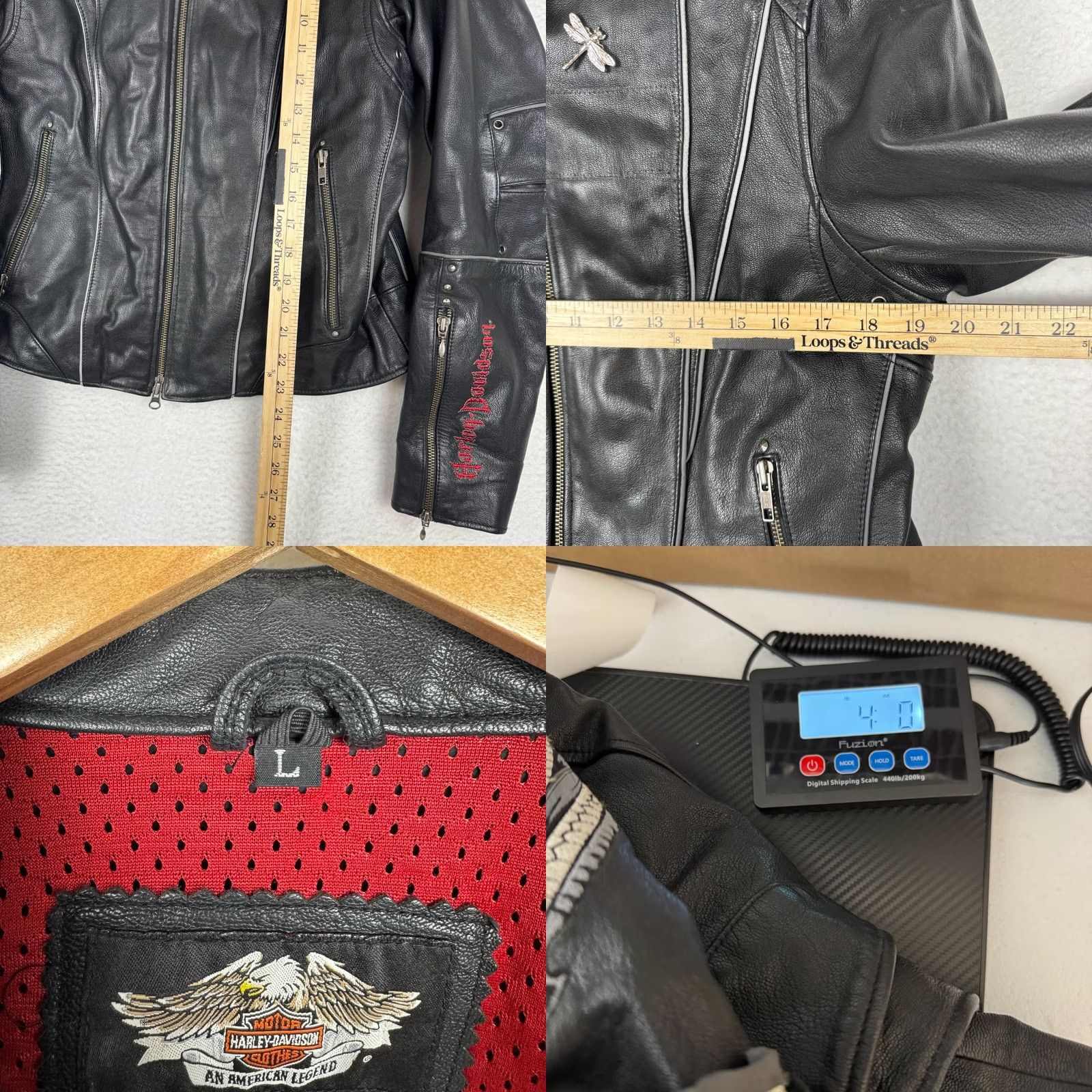 Harley Davidson Harley Davidson Road Angel Leather Motorcycle Jacket - Rare Y2K - Women's Large Size L / US 10 / IT 46 - 9 Thumbnail