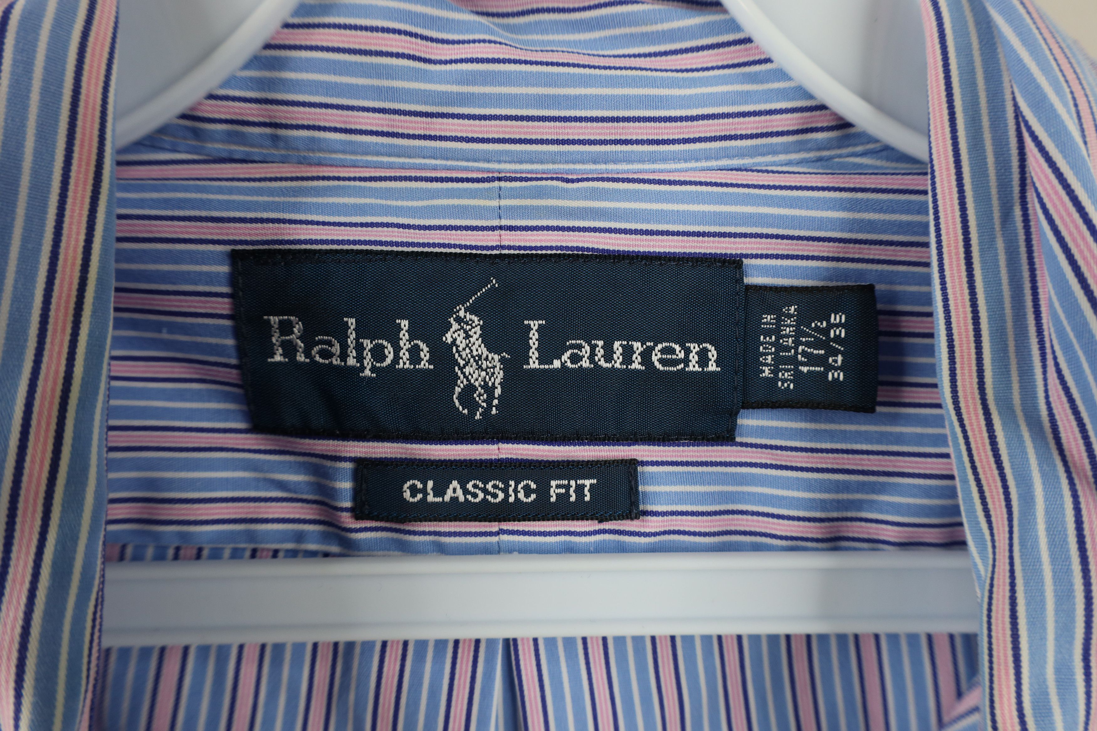 Polo Ralph Lauren Vintage 90s Ralph Lauren Fit Button Down Shirt Striped Pink Size US M / EU 48-50 / 2 - 5 Thumbnail