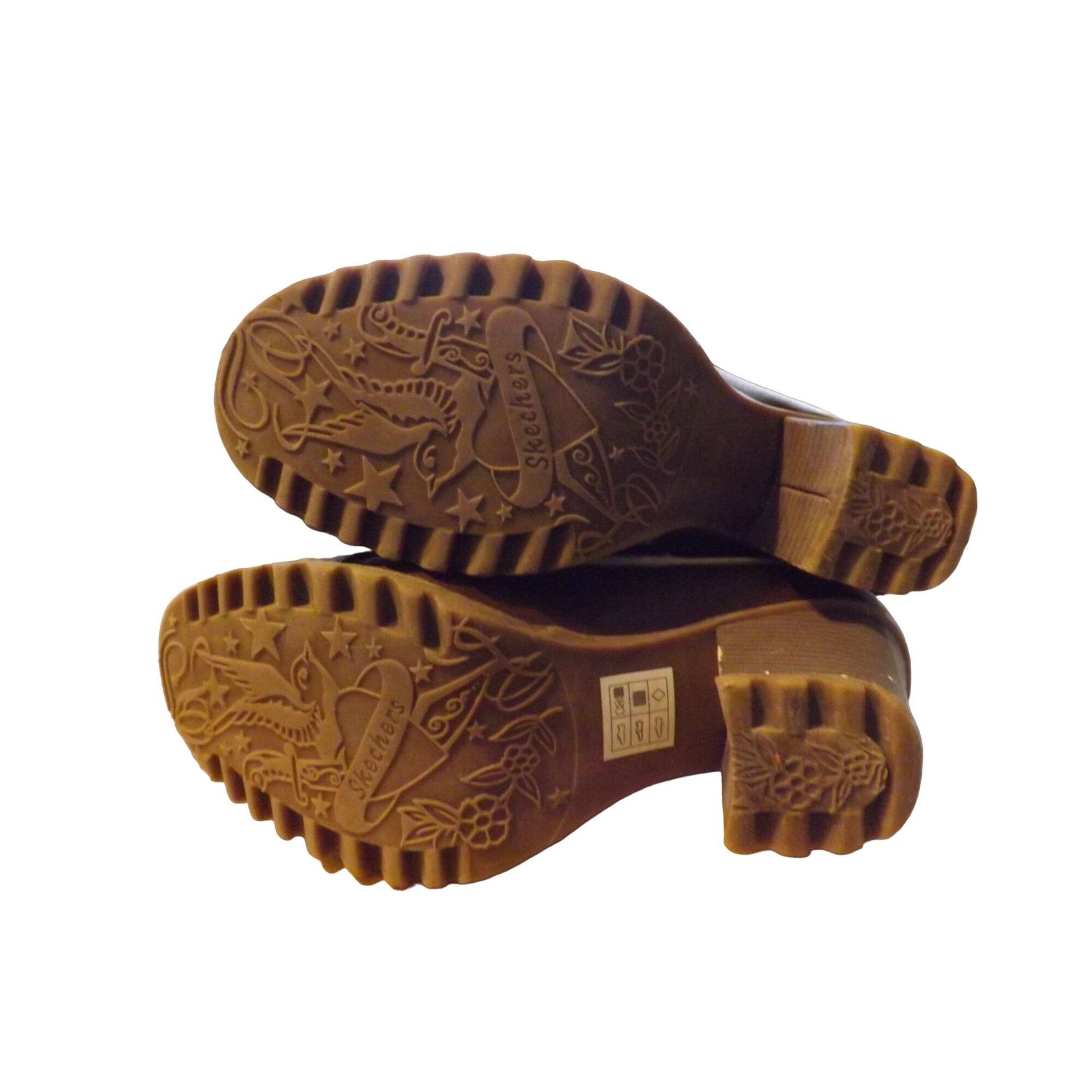 SKECHERS Skeckers Boots Women Sz 8 Heeled Duck Faux Fur Leather Rubbe Size US 8 / IT 38 - 6 Thumbnail