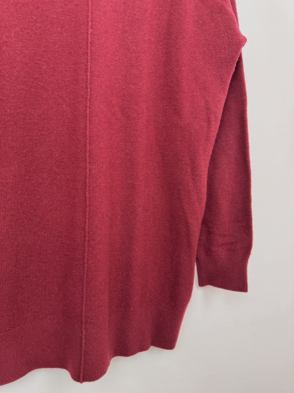 Joseph Joseph Women Wool V Neck Sweater Burgundy Size S Size US S / EU 44-46 / 1 - 9 Thumbnail