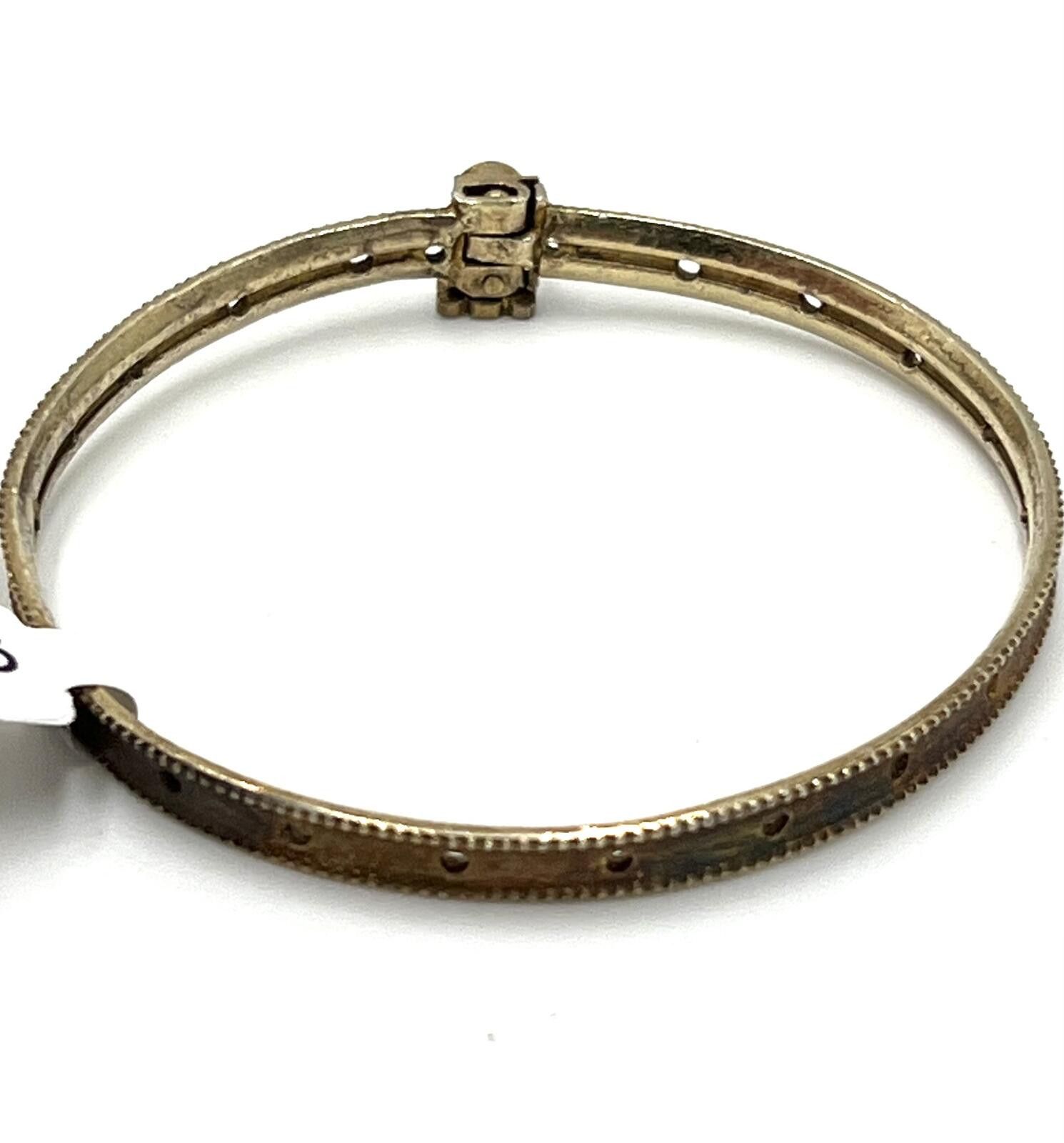 Other Victorian 14k Gold Over Sterling Silver Ruby Bangle Bracelet Size ONE SIZE - 5 Thumbnail