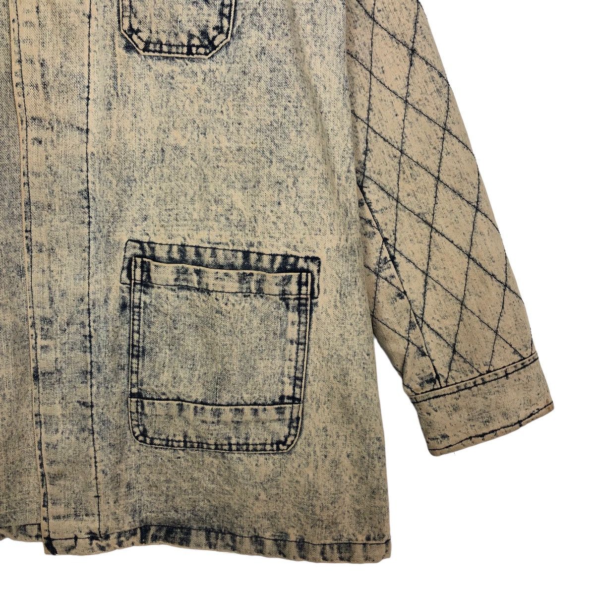 Japanese Brand 🔥Acid Wash Denim Jacket Design Mink Fur Lining Winter Size US M / EU 48-50 / 2 - 4 Thumbnail