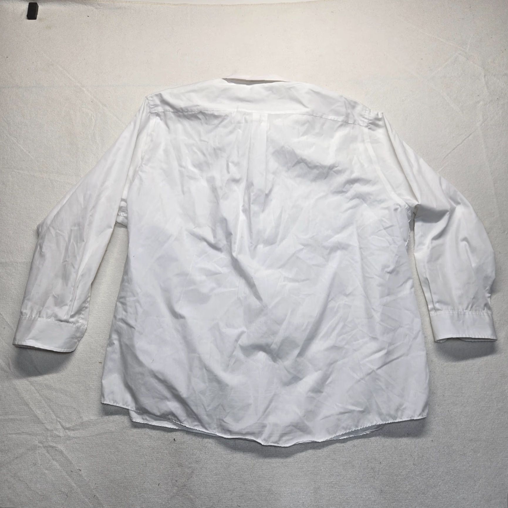 Vintage Puritan Dress Shirt Men Solid White Button-Down Long Sleeve 4XL Adult Regular 17.5 Neck 36/37" 20.5" 20" (Breathable, Office Core) Mens Size 48R - 7 Thumbnail