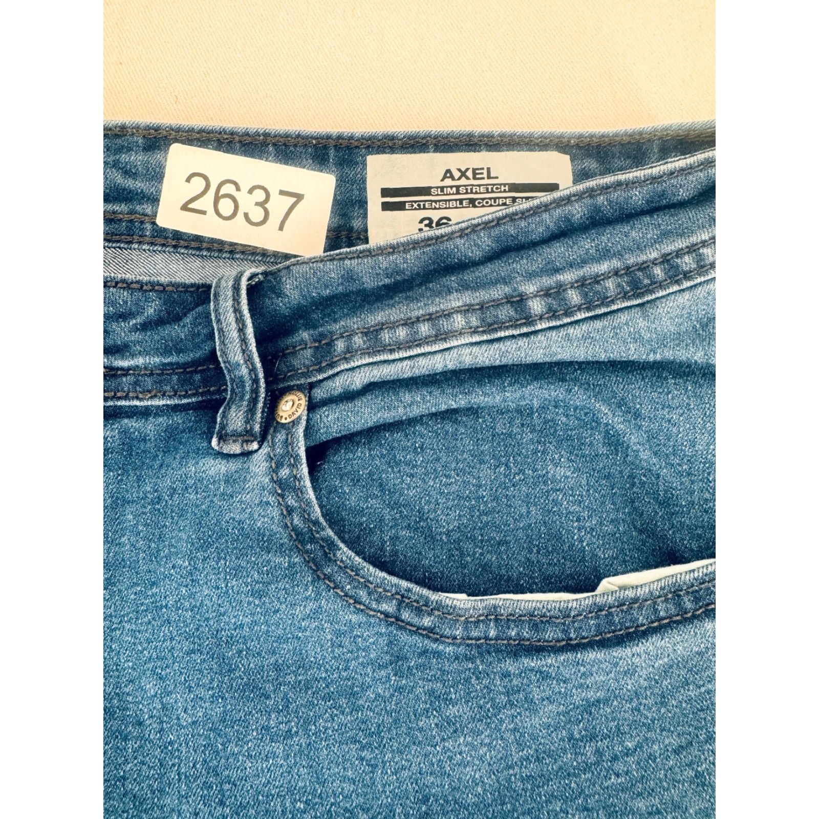 Buffalo David Bitton VINTAGE Buffalo David Bitton Axel Jeans Mens 36x34 Blue Denim Slim Stretch 2637 Size US 36 / EU 52 - 2 Thumbnail