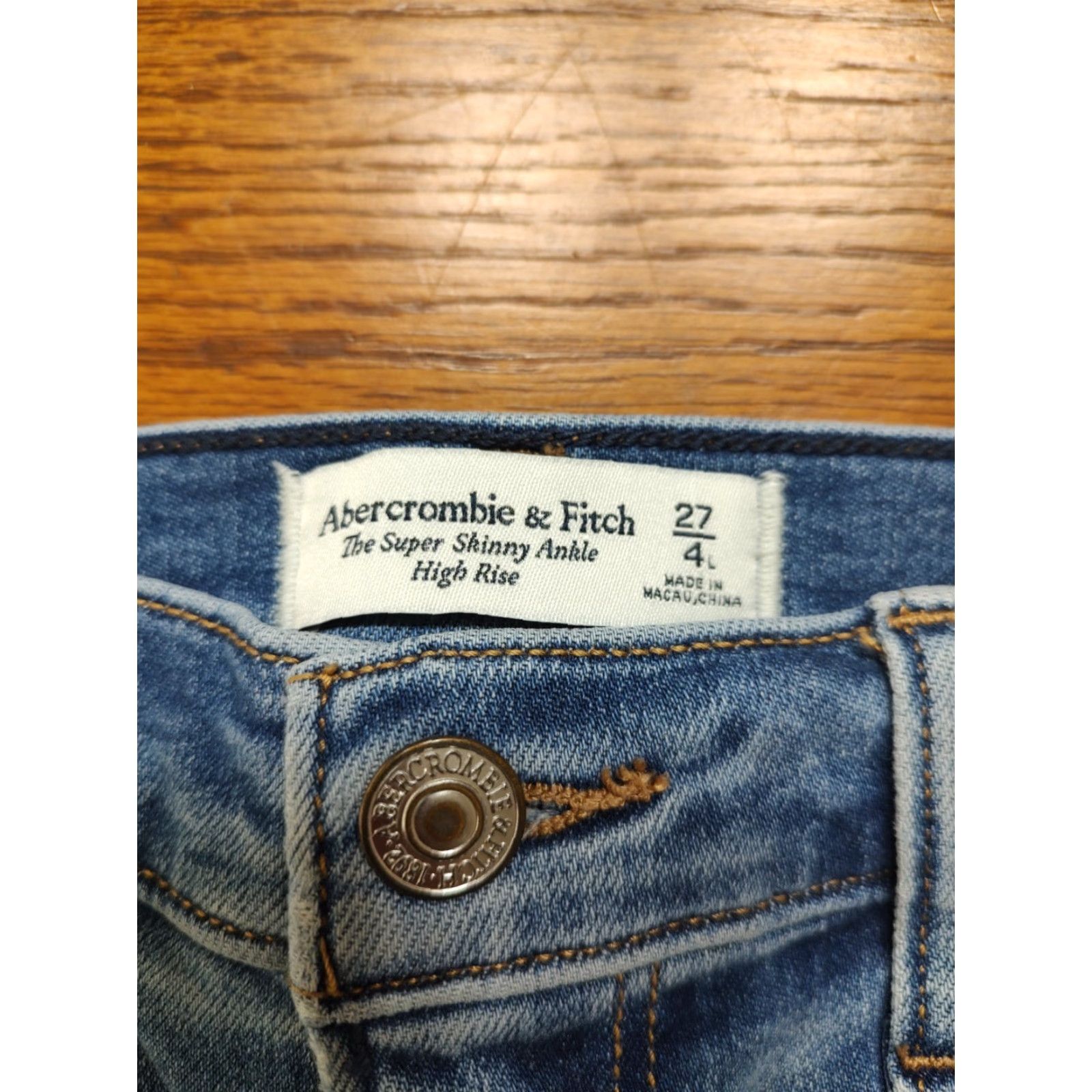 Abercrombie & Fitch Abercrombie & Fitch Jeans Womens 4/27 X 28 Inseam Super Skinny Ankle High Rise Size 27" / US 4 / IT 40 - 4 Thumbnail