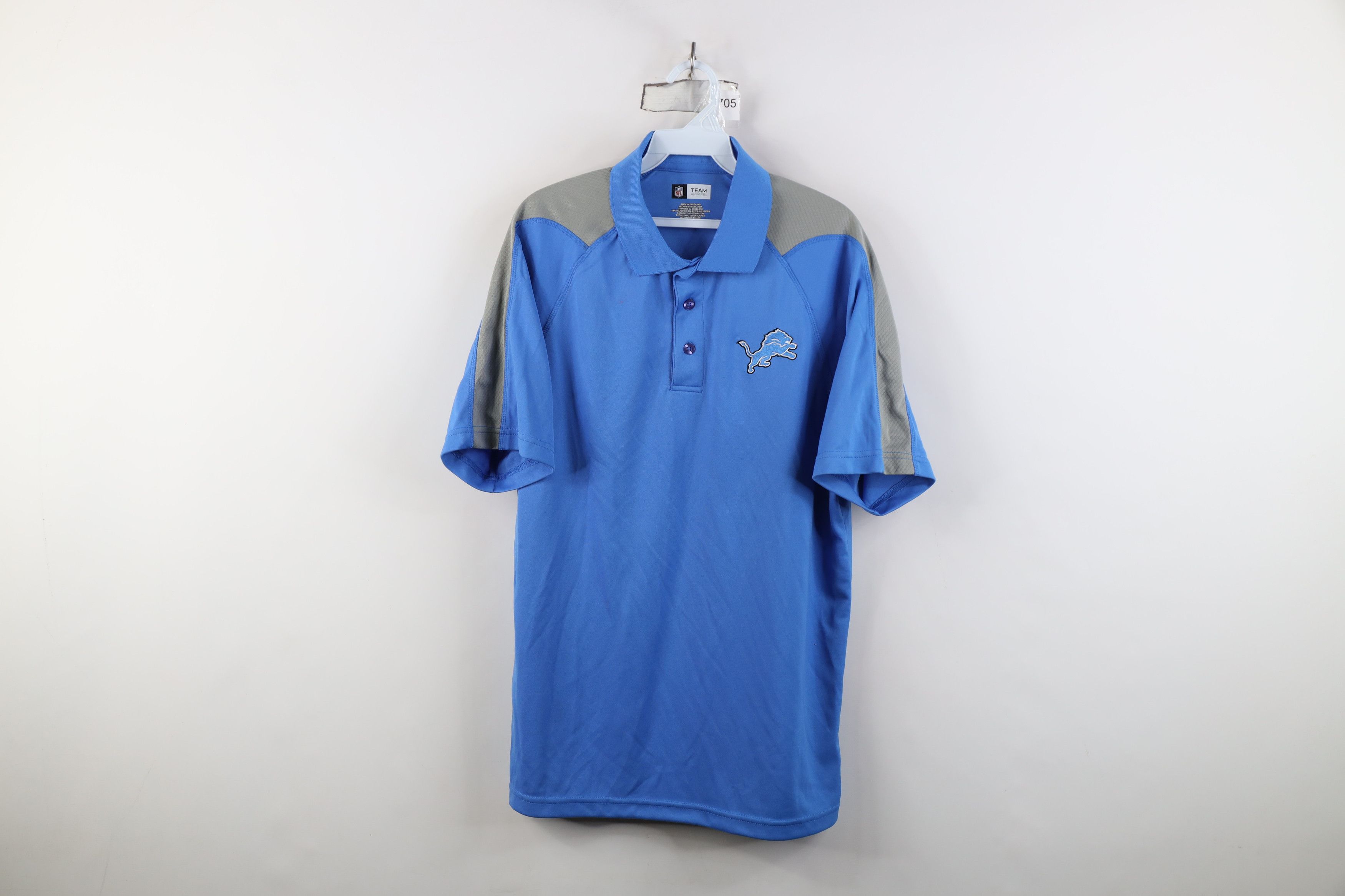 Vintage Vintage Y2K NFL Lions Football Collared Golf Polo Shirt Blue Size US M / EU 48-50 / 2 - 1 Thumbnail