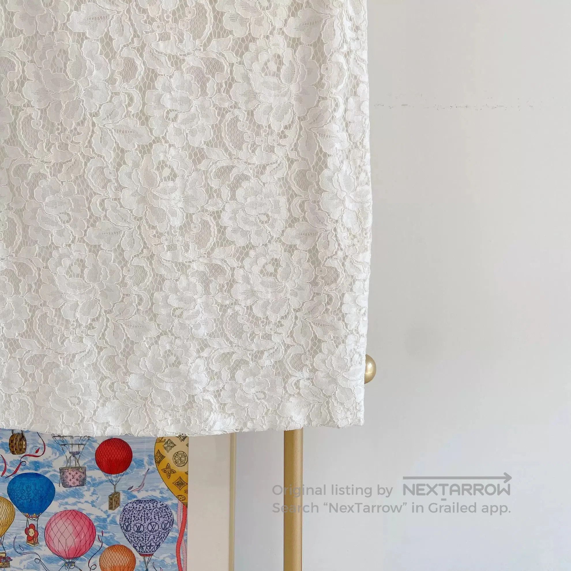 Saint Laurent Paris Saint Laurent White Lace Sleeveless Dress. Size S / US 4 / IT 40 - 4 Thumbnail