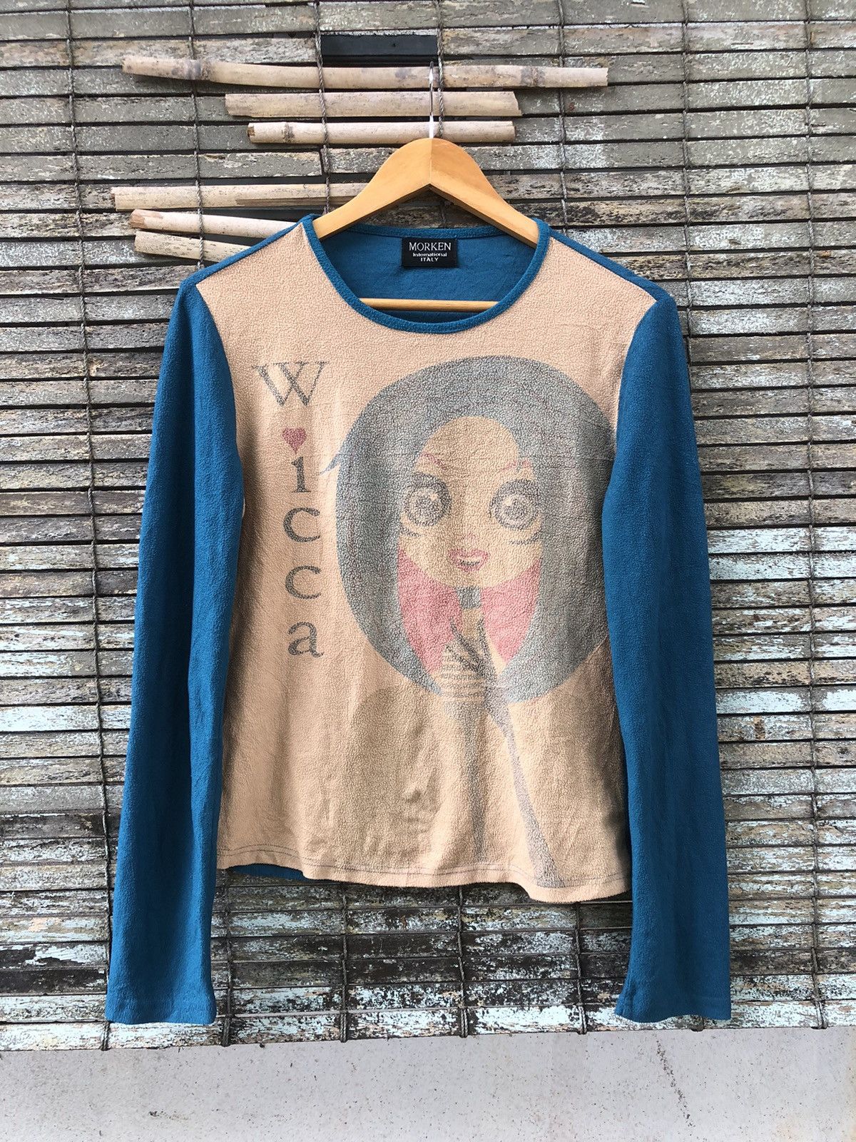 If Six Was Nine Vintage MORKEN ITALY Fasion Girl Graphic Tee Size S / US 4 / IT 40 - 1 Thumbnail