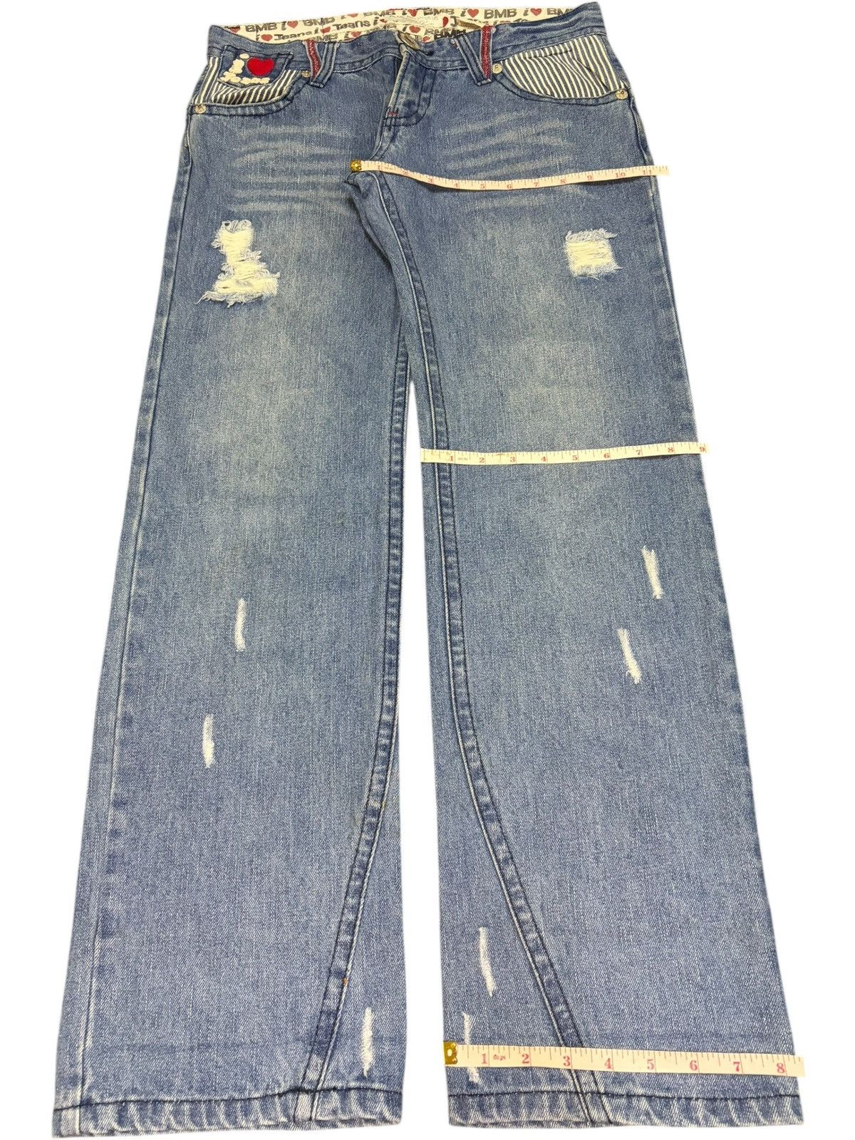 Dsquared2 Vintage Blue Moon Embellished Distressed Loose Jeans Size 32" / US 10 / IT 46 - 8 Thumbnail