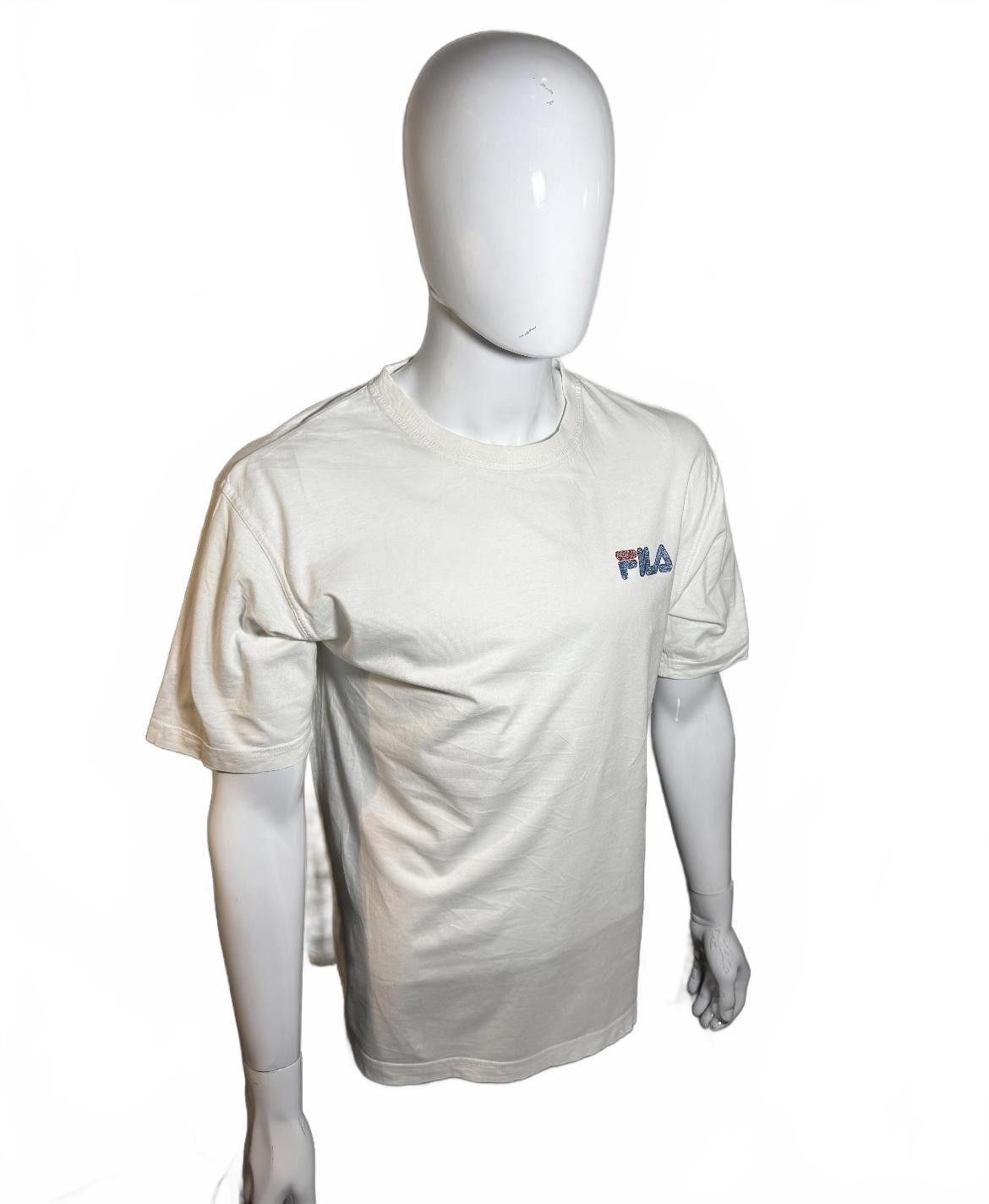 Fila Fila Logo Cotton T-Shirt - Classic White Size US M / EU 48-50 / 2 - 2 Thumbnail