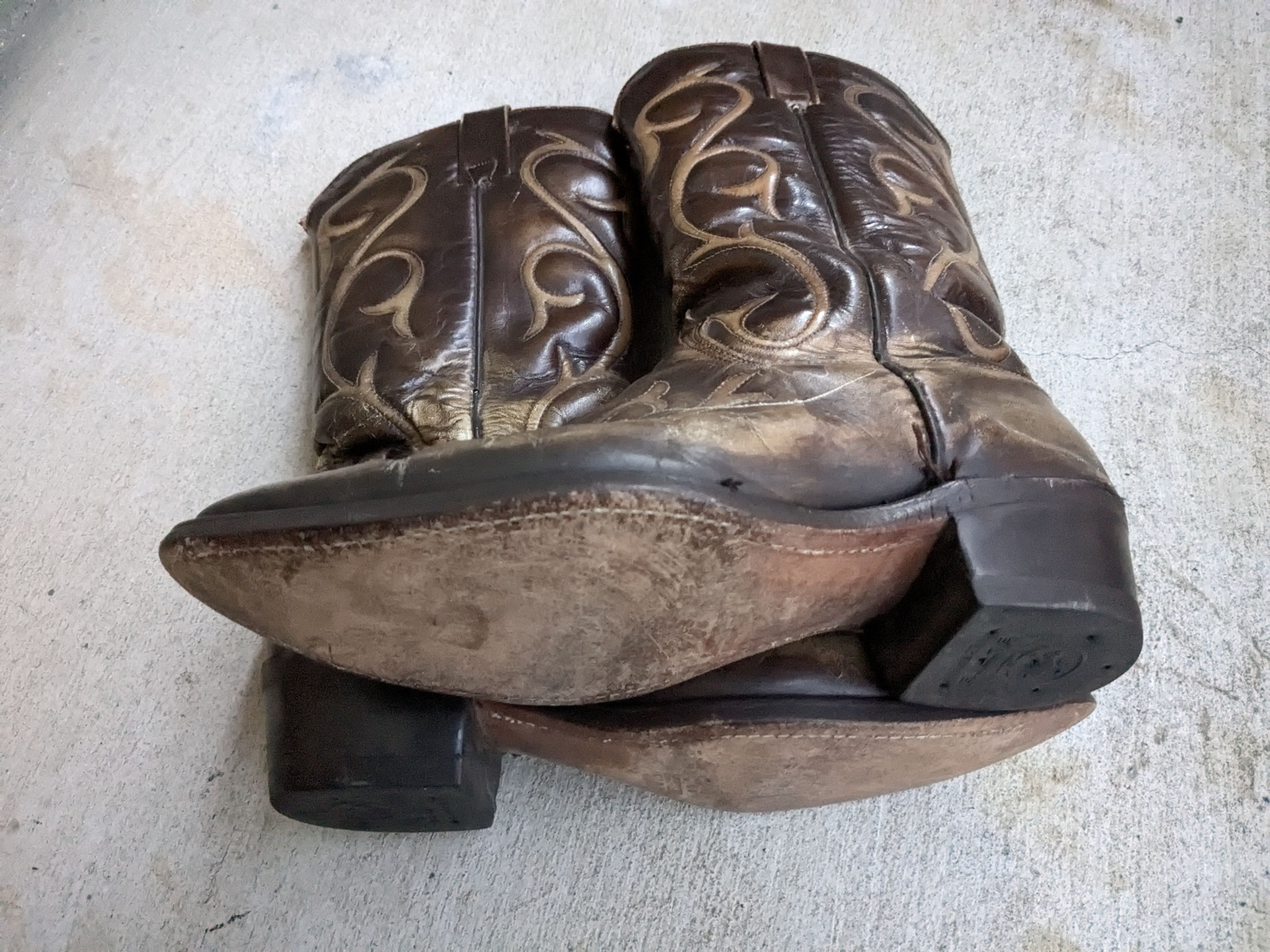 Wrangler Vintage Wrangler Cowboy Boots Brown 9 EE Wide Leather USA Size US 9 / EU 42 - 13 Thumbnail