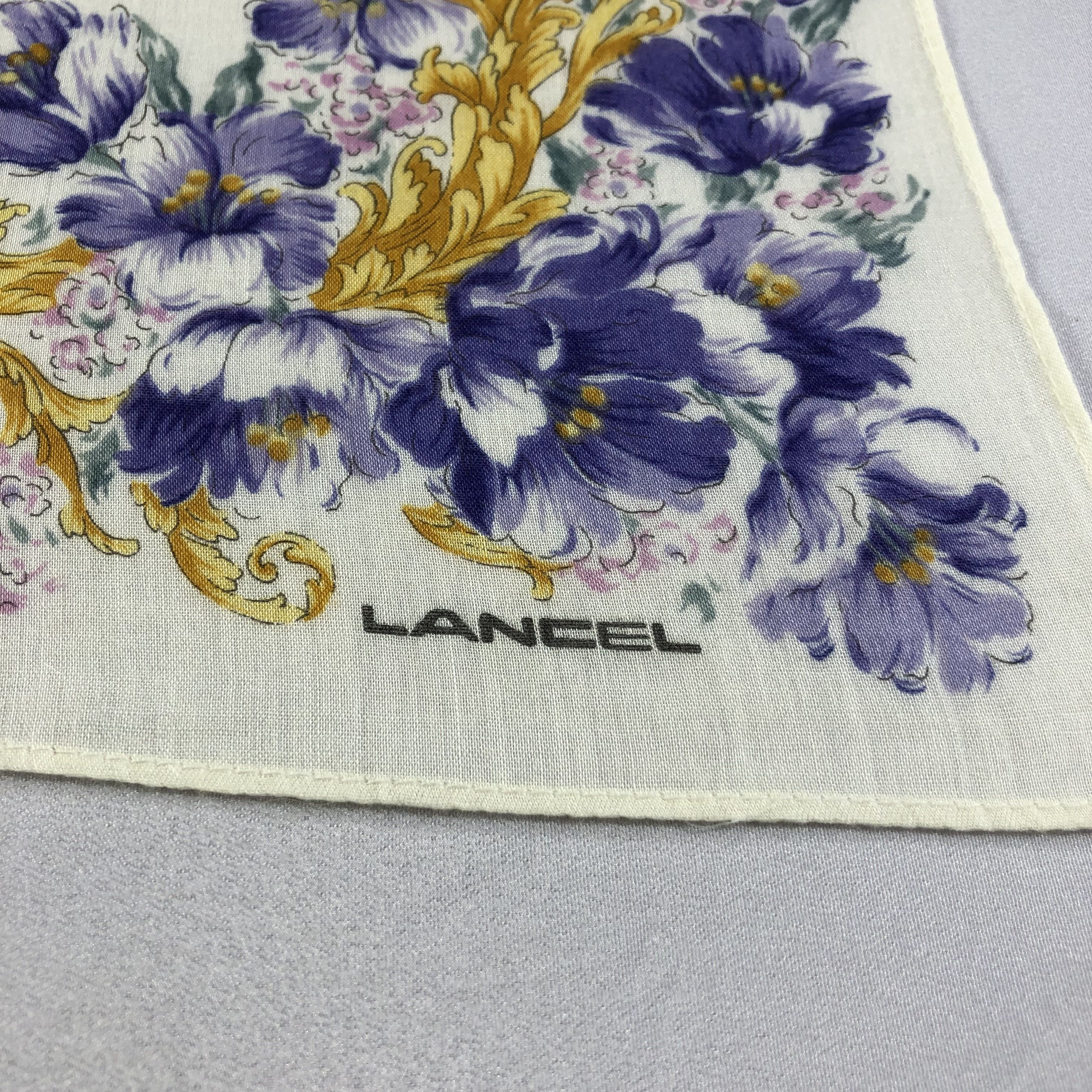 Lancel Lancel Floral Handkerchief Neckerchief Bandana H2206 Size ONE SIZE - 4 Thumbnail