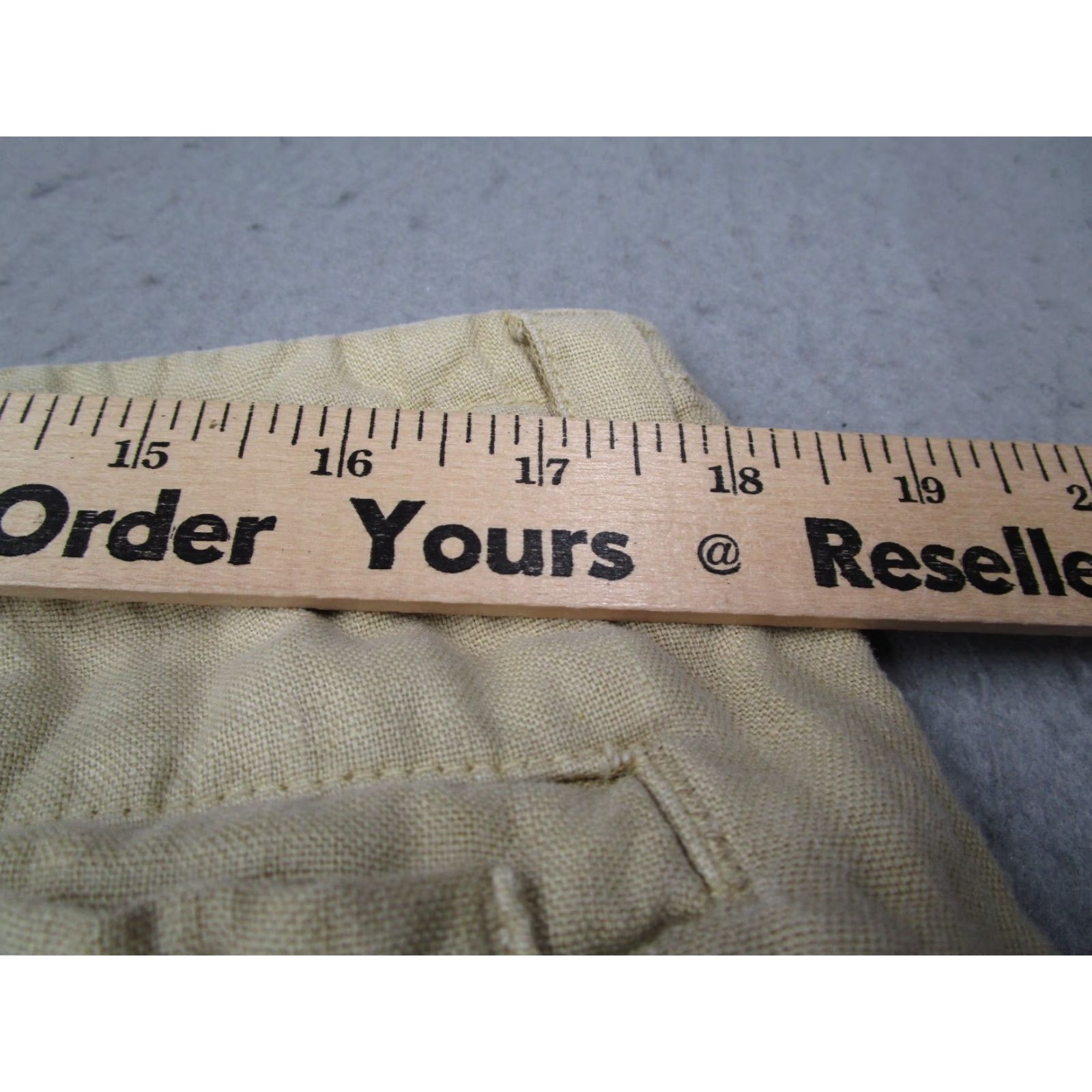 Vintage 32 Bar Blues Cargo Shorts Mens 36 Beige Linen Button Fly 10" Travel Outdoor Size US 36 / EU 52 - 7 Thumbnail