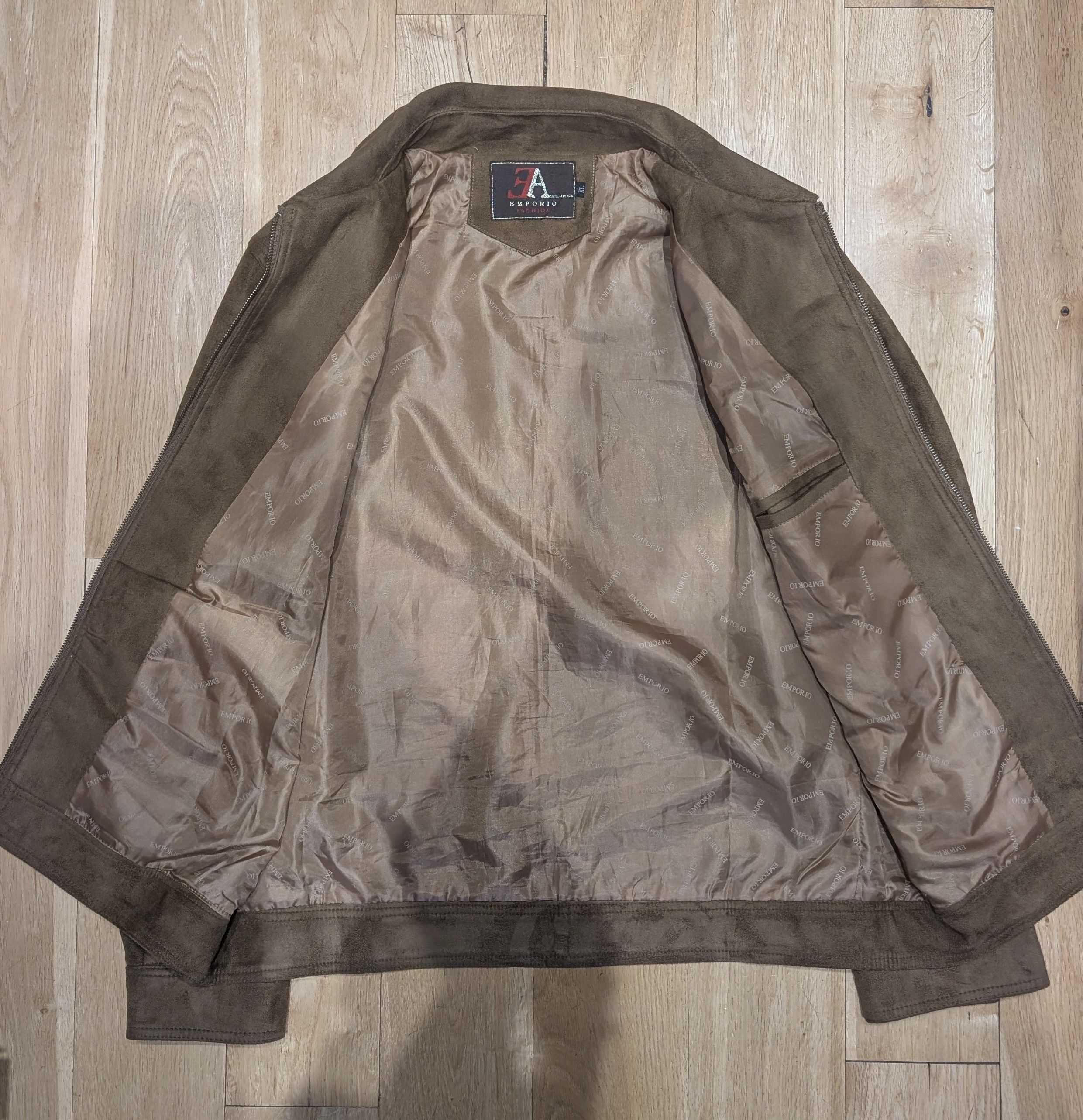 Emporio Armani Brown Emporio Fashion Armani Suede Leather Jacket Size XL Size US XL / EU 56 / 4 - 4 Thumbnail