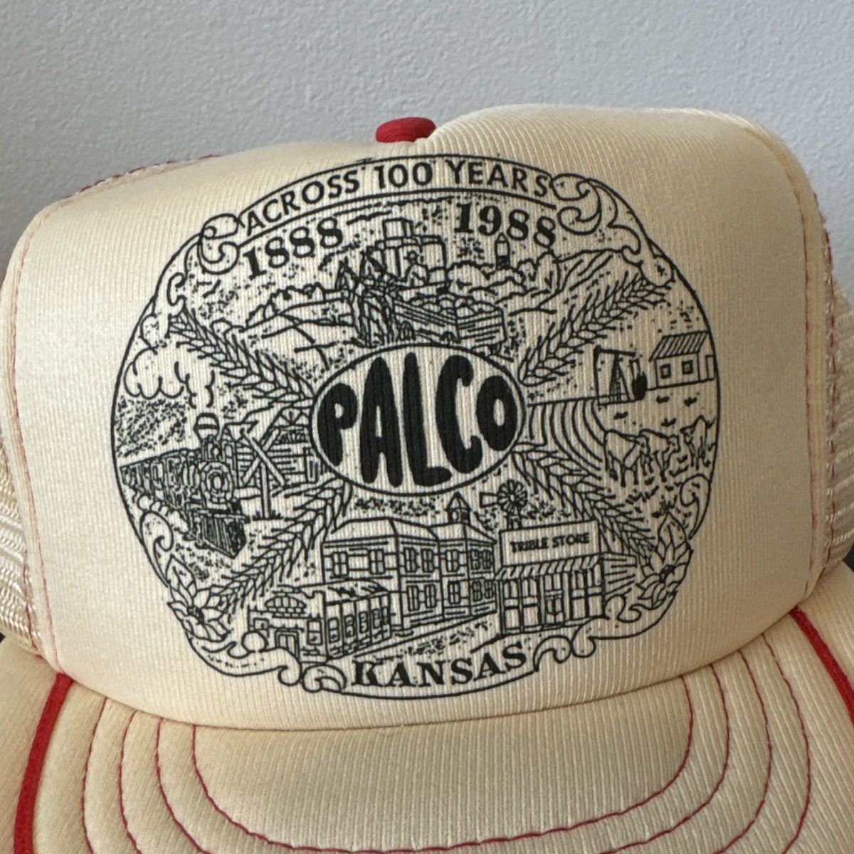 Vintage Vintage 80s Palco Kansas Trucker Hat Across 100 Years 1988 Size ONE SIZE - 3 Thumbnail